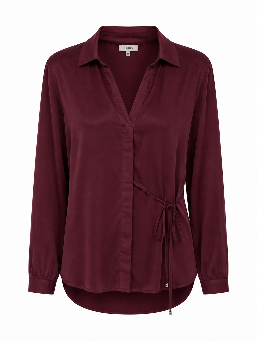 Wrap blouse with a side tie