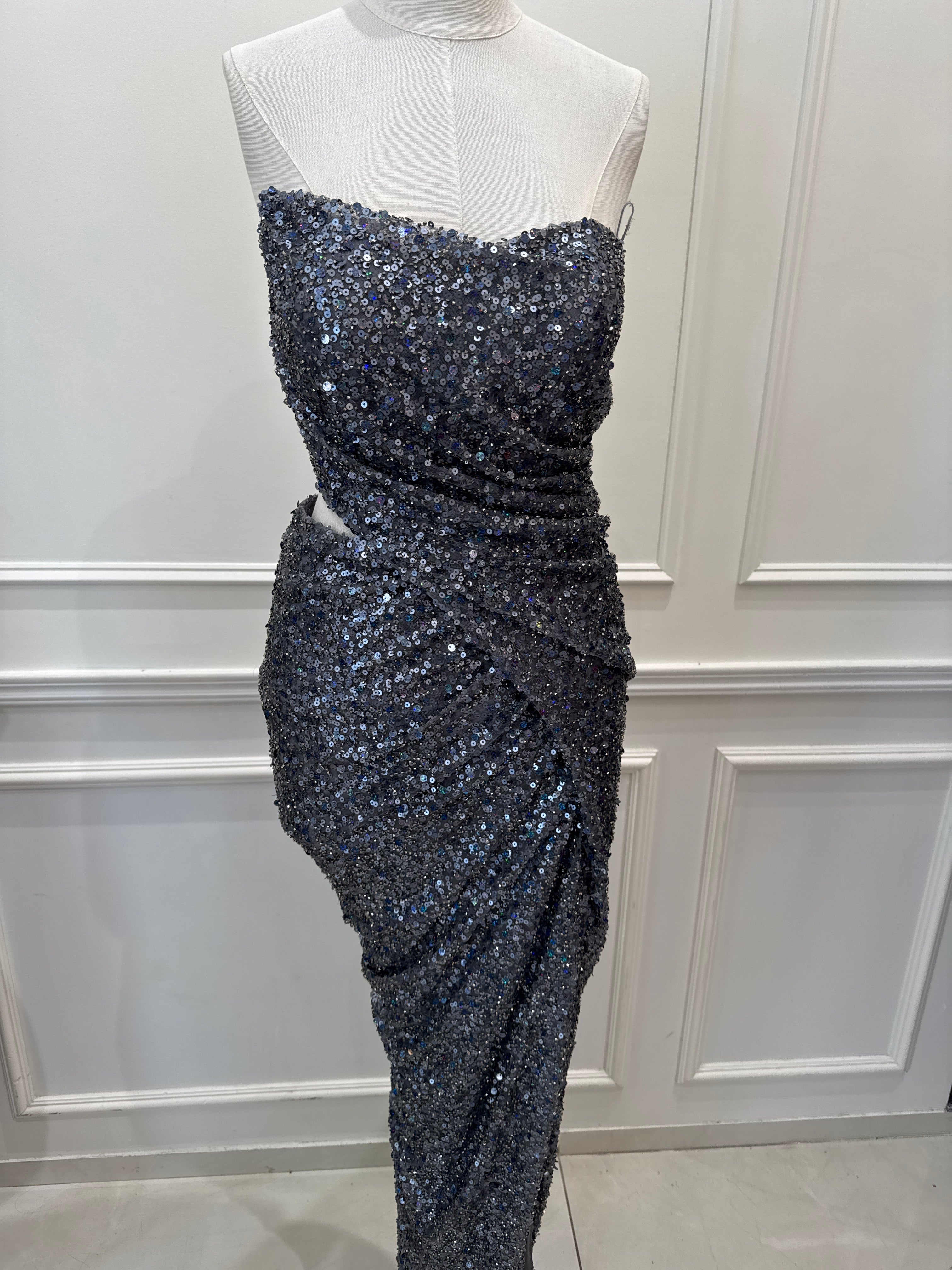 Sequined grey dress