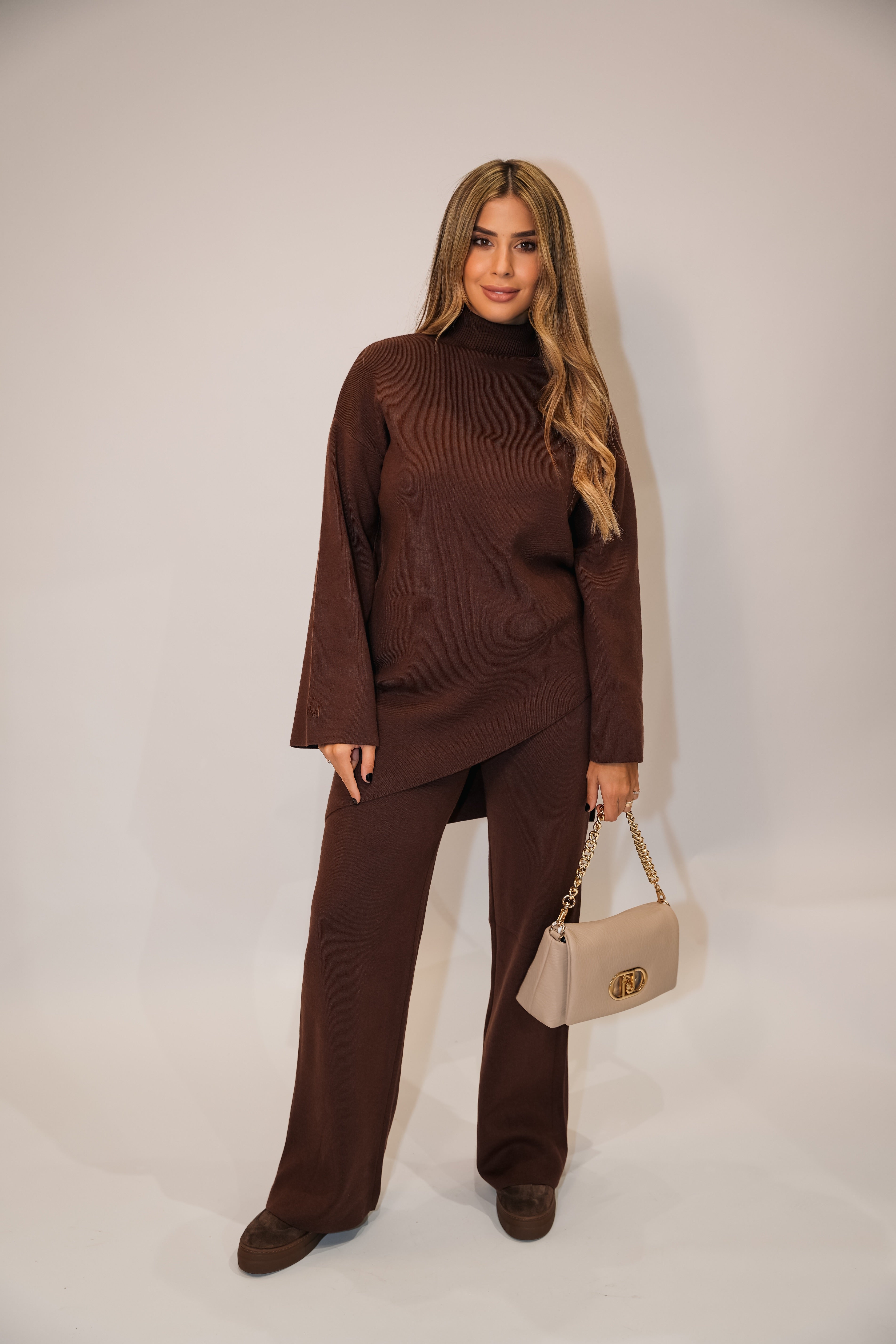 Asymmetric Knit Suit