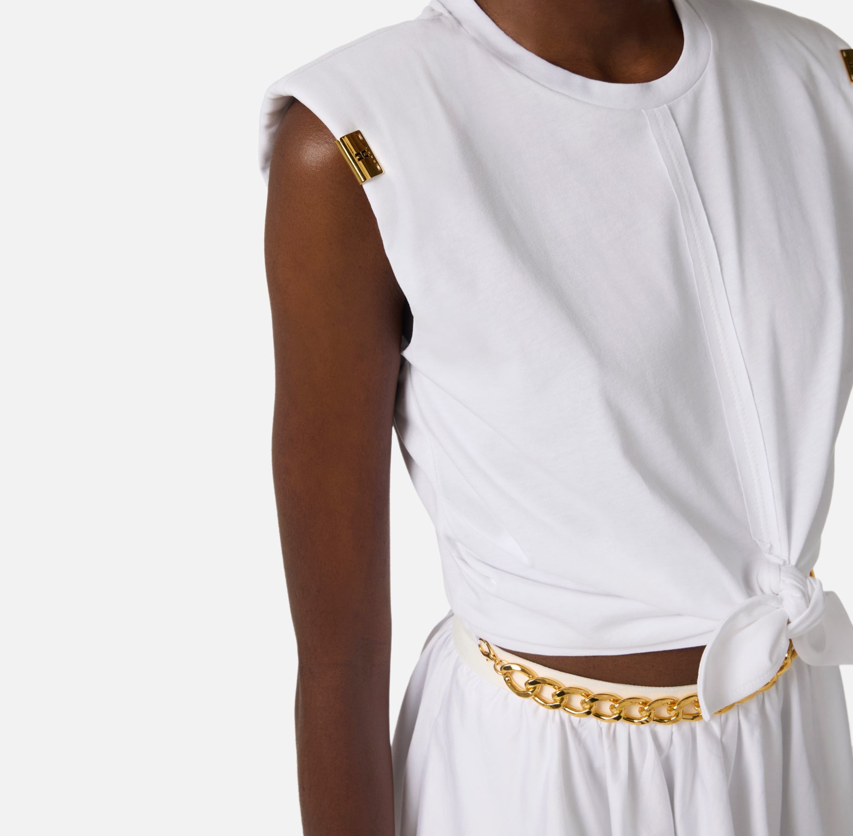 Jersey T-shirt with knot