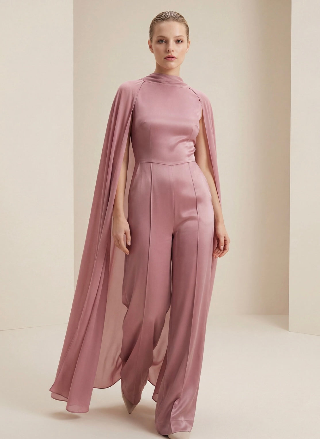 Jumpsuit with open sleeves