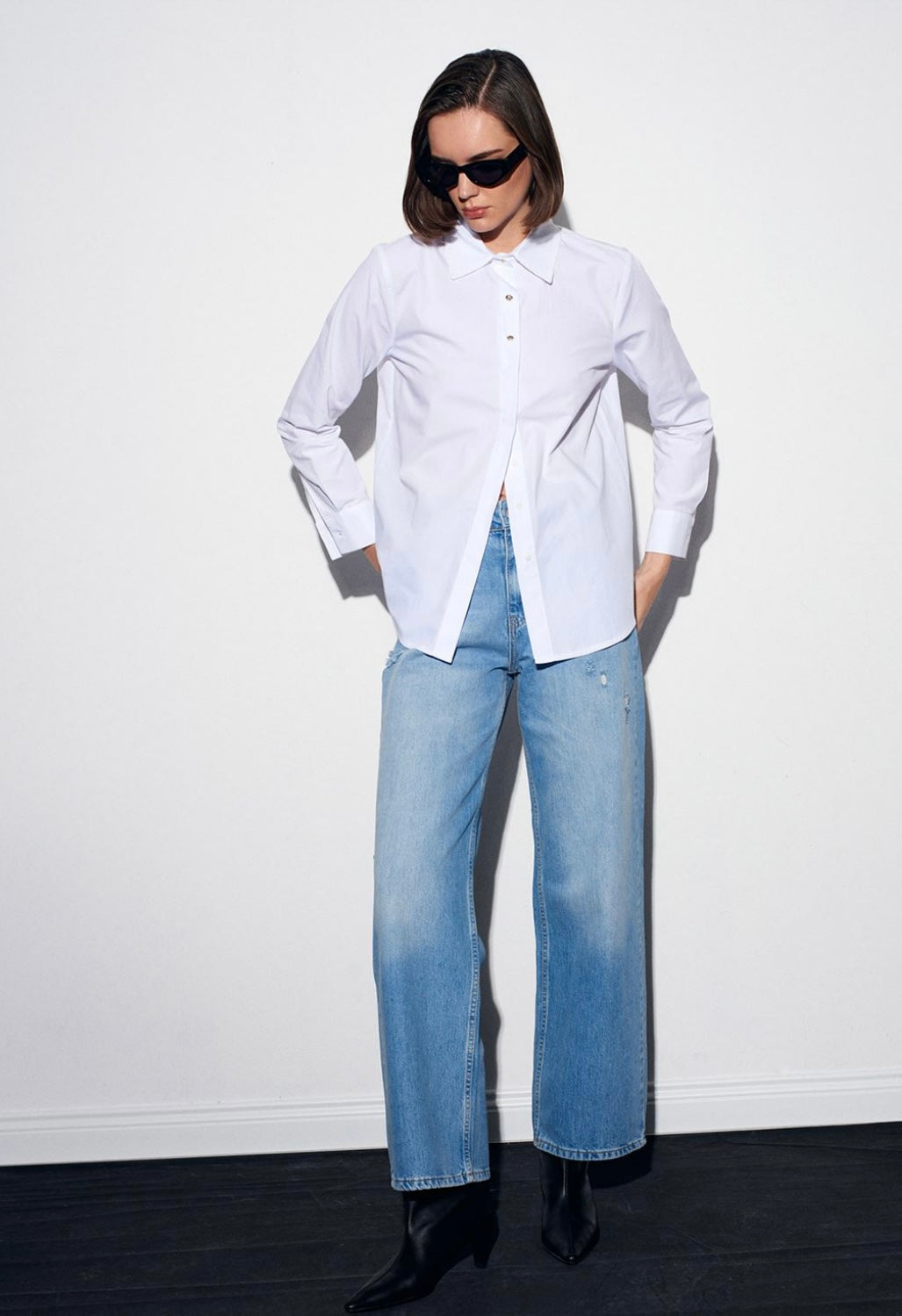 White Shirt with 3 Buttons