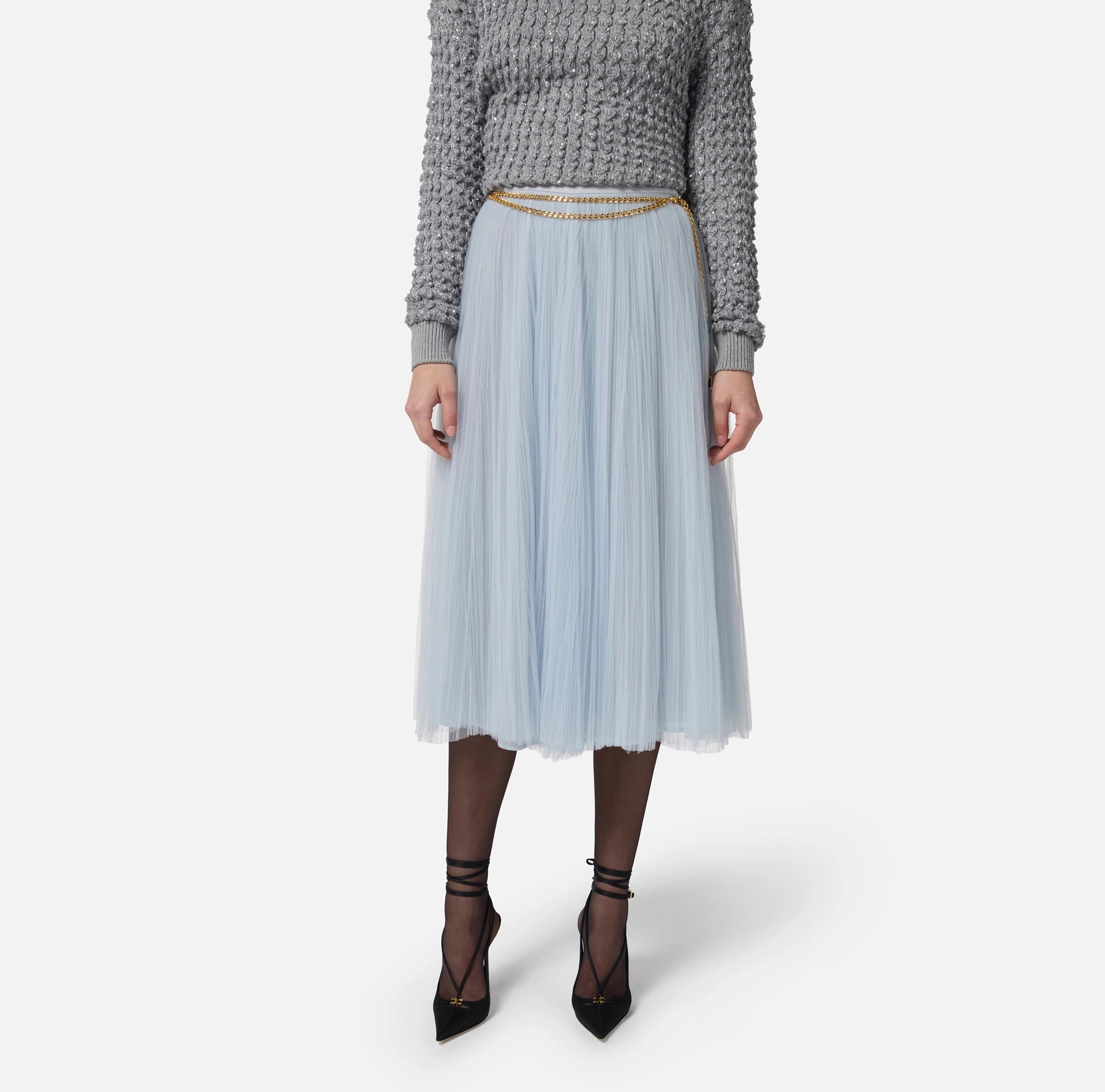 Tulle skirt with jewel belt