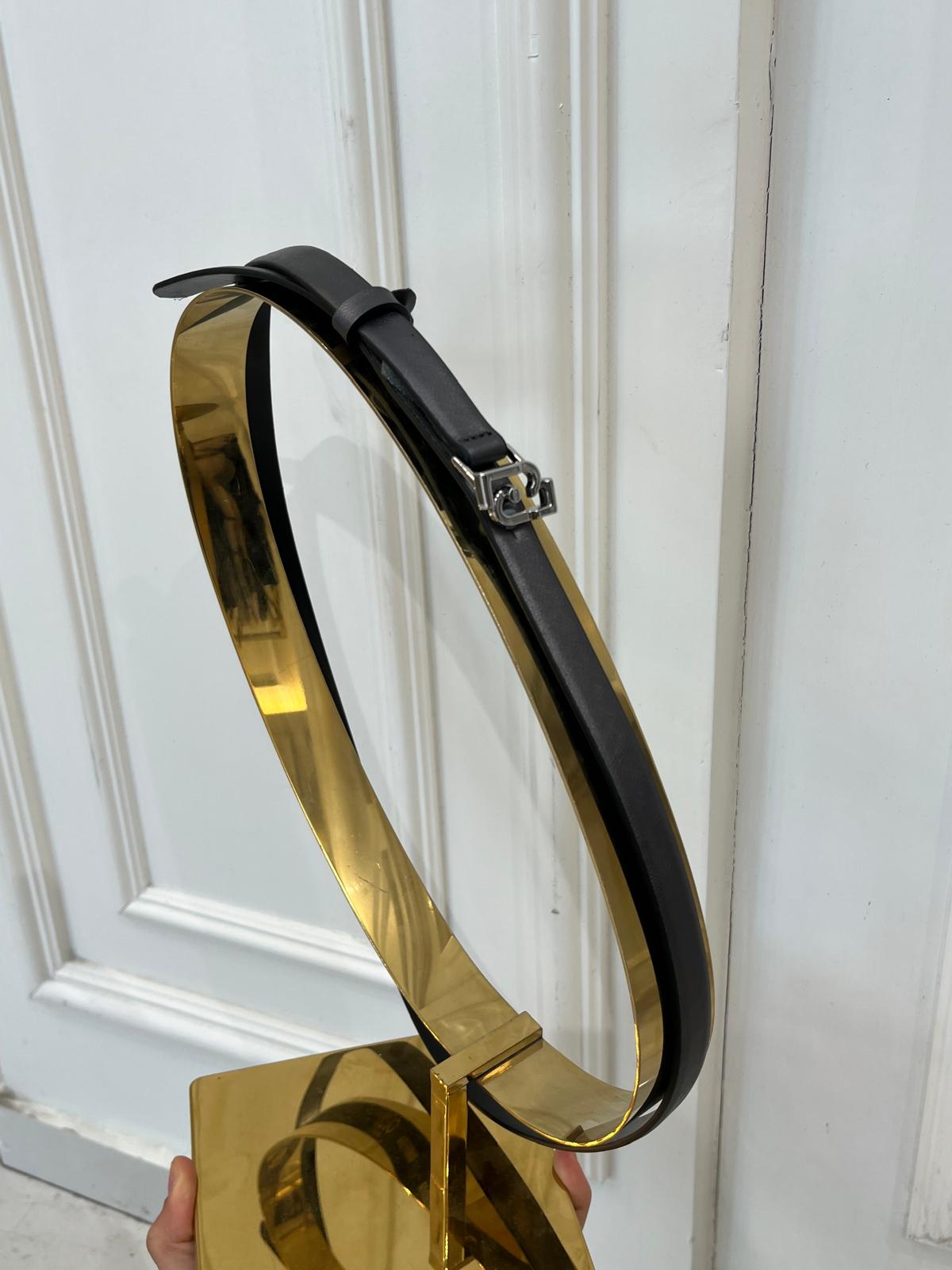 Grey Silver Thin Belt