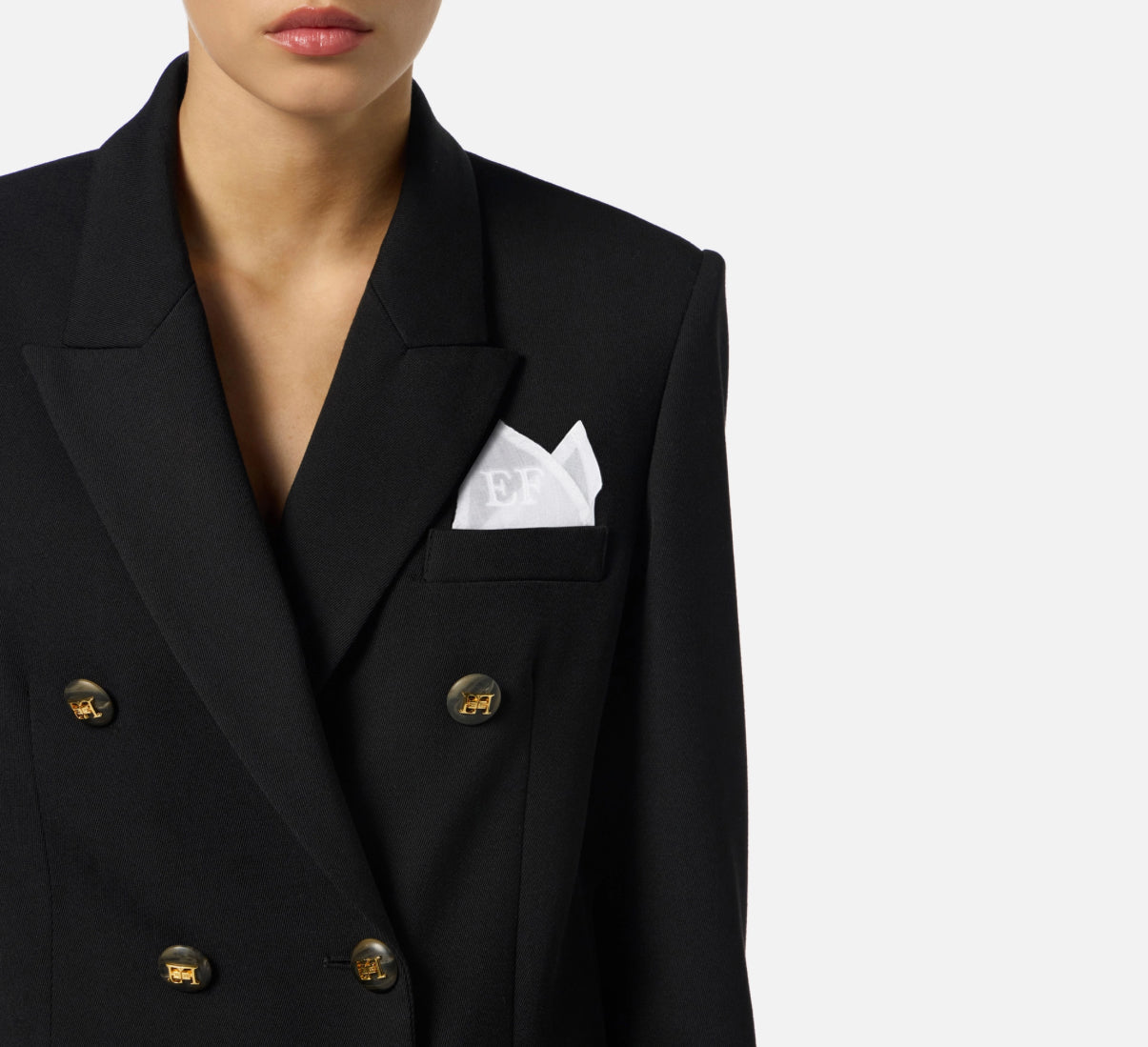 Jacket in cotton gabardine fabric with breast pocket