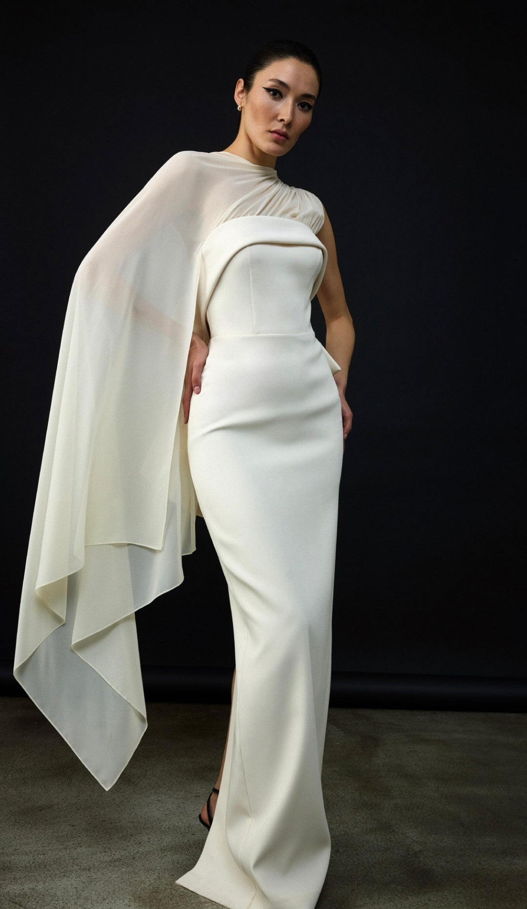 שמלה שרוול שיפון