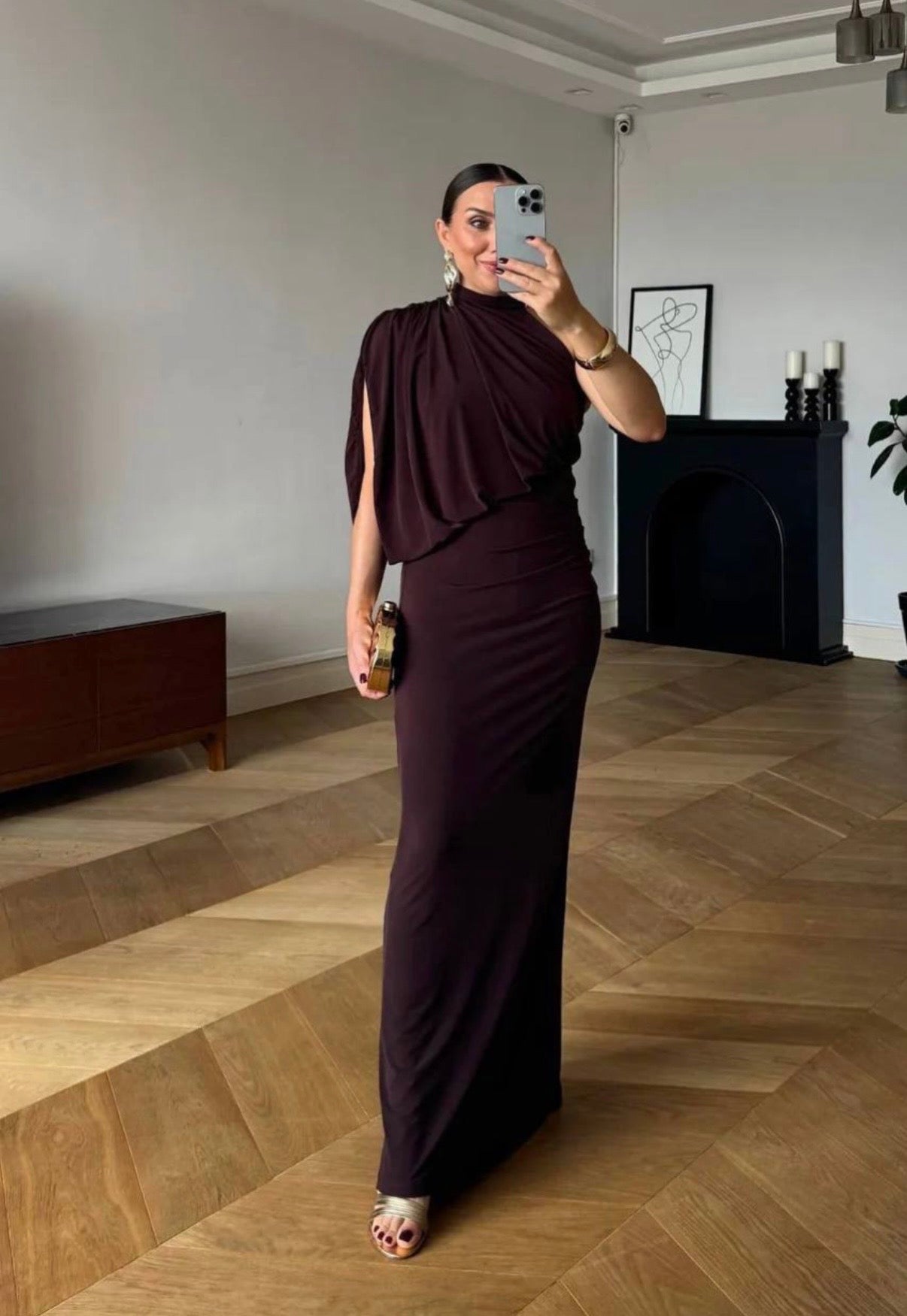 Laycra One Sleeve Dress