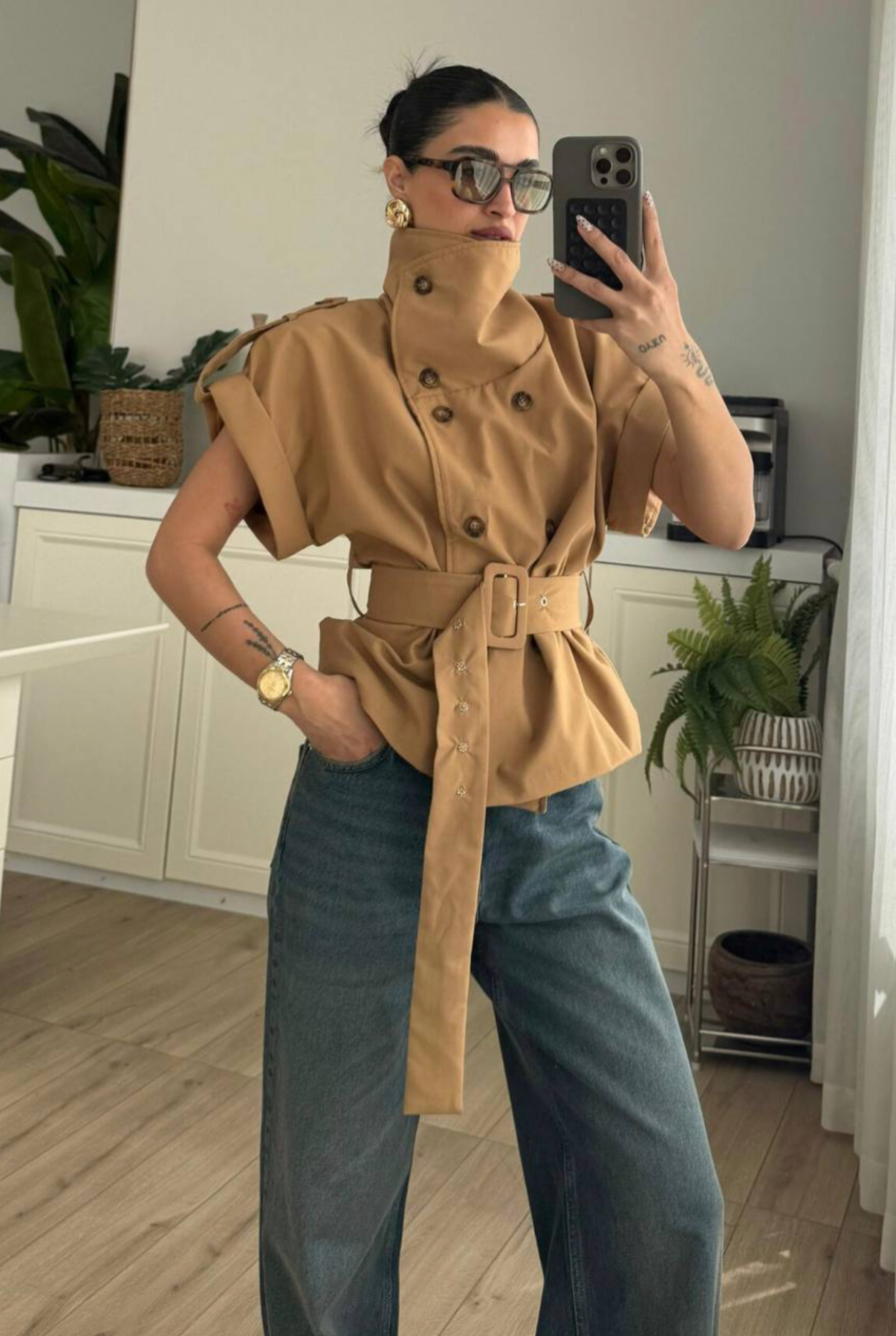 Short Sleeve Trench