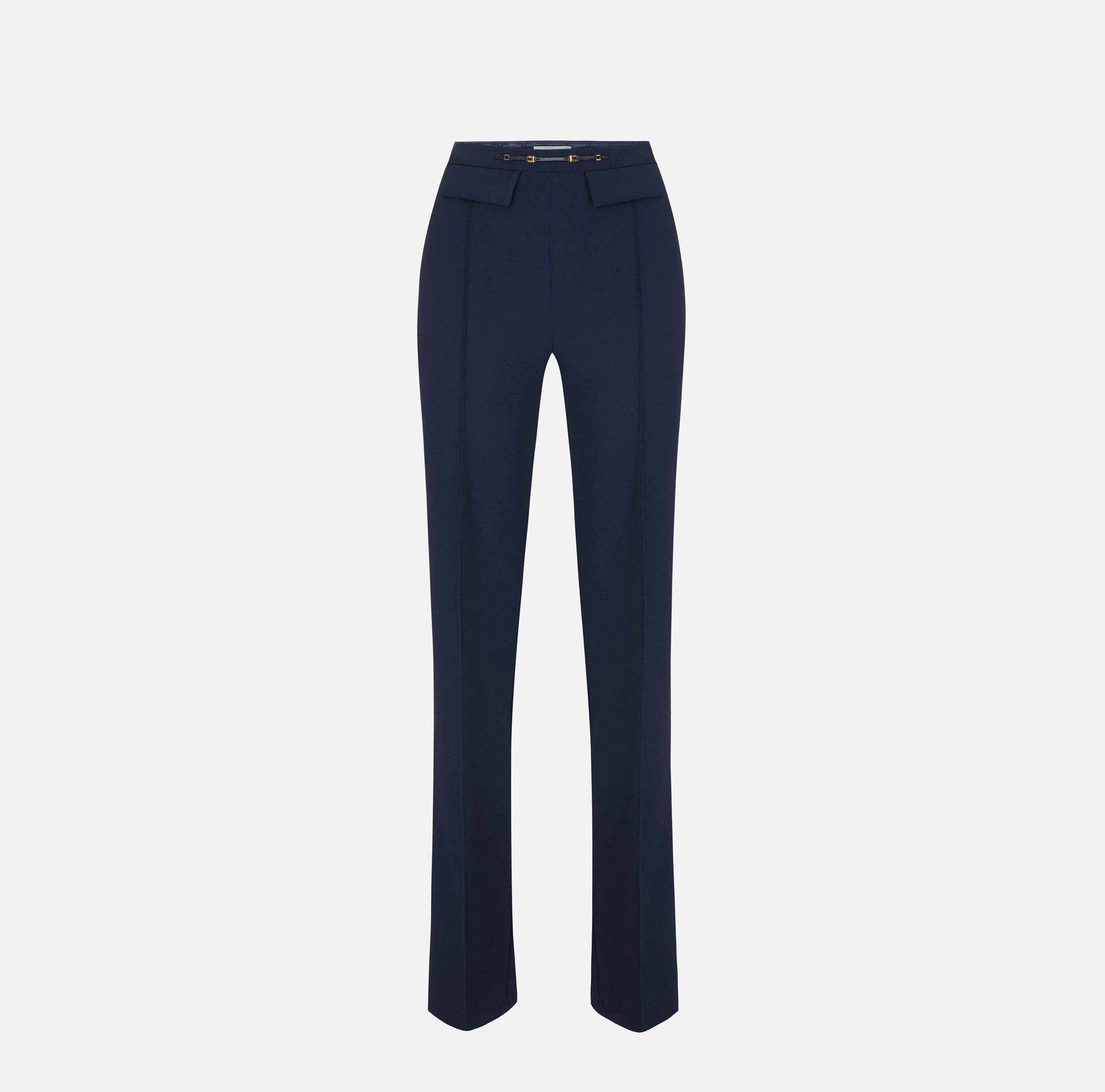 Trousers in double layer stretch crêpe
