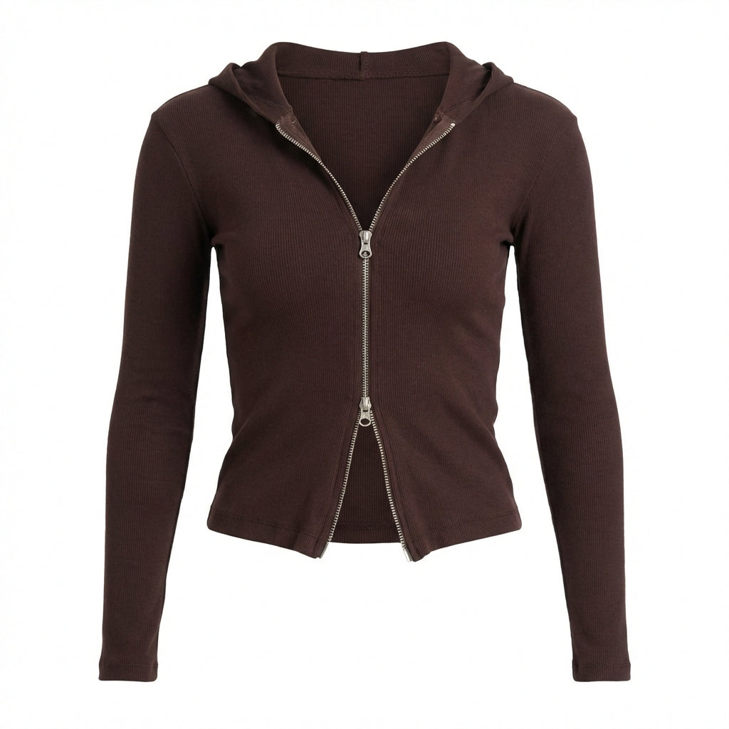 Knit Sweatshirt with Hoodie