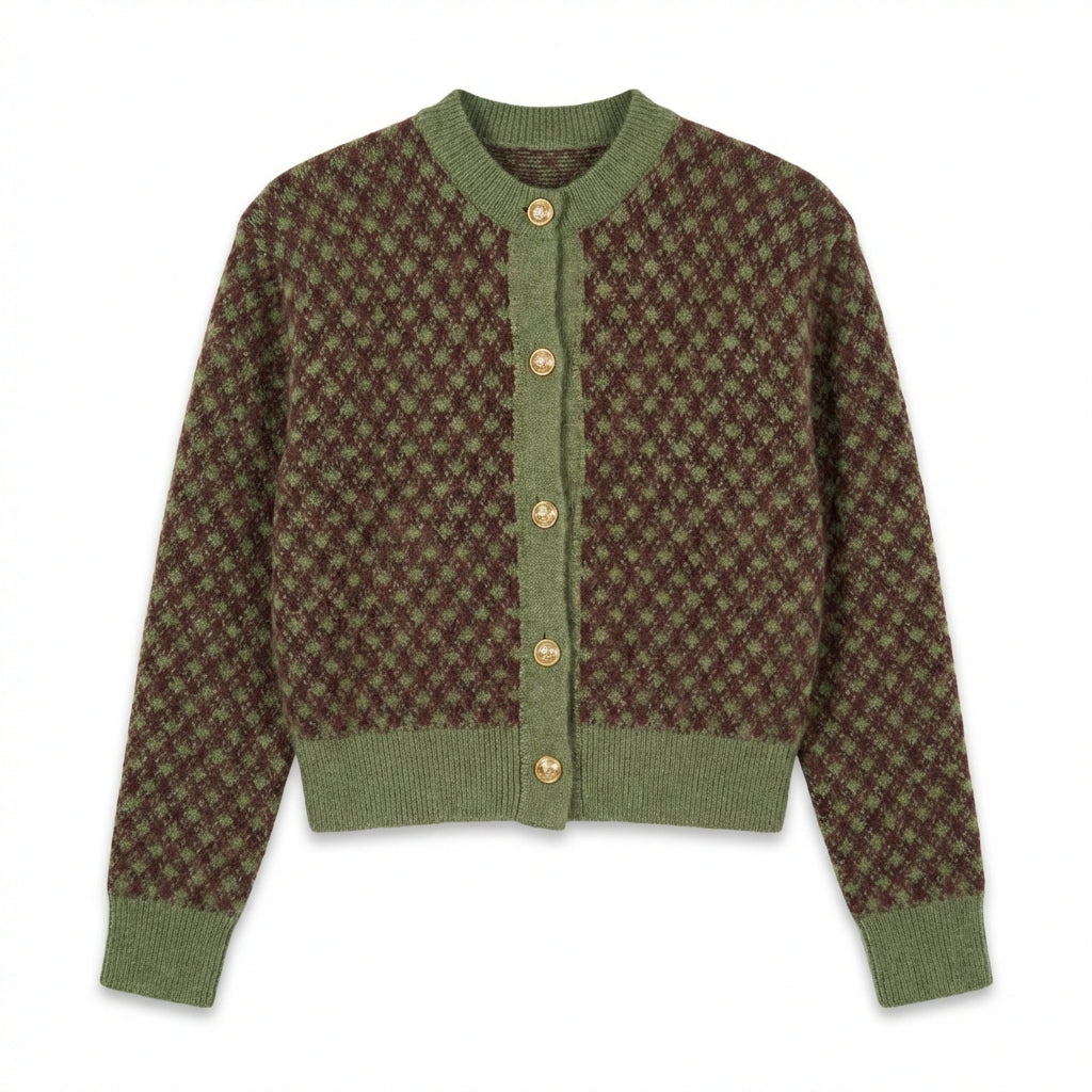 Buttoned Knit Cardigan