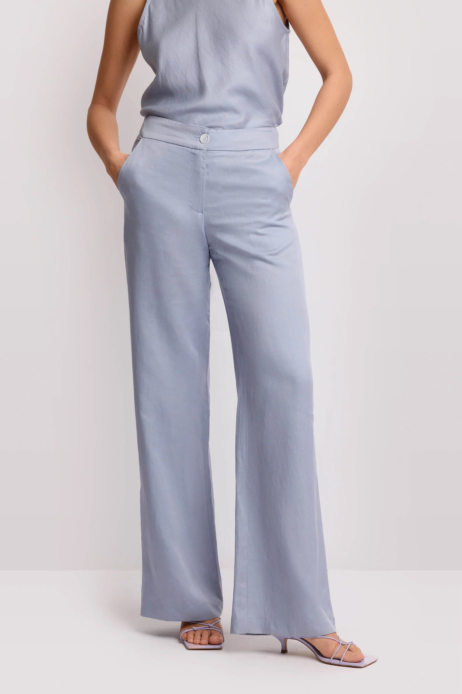 Slim fit long trousers