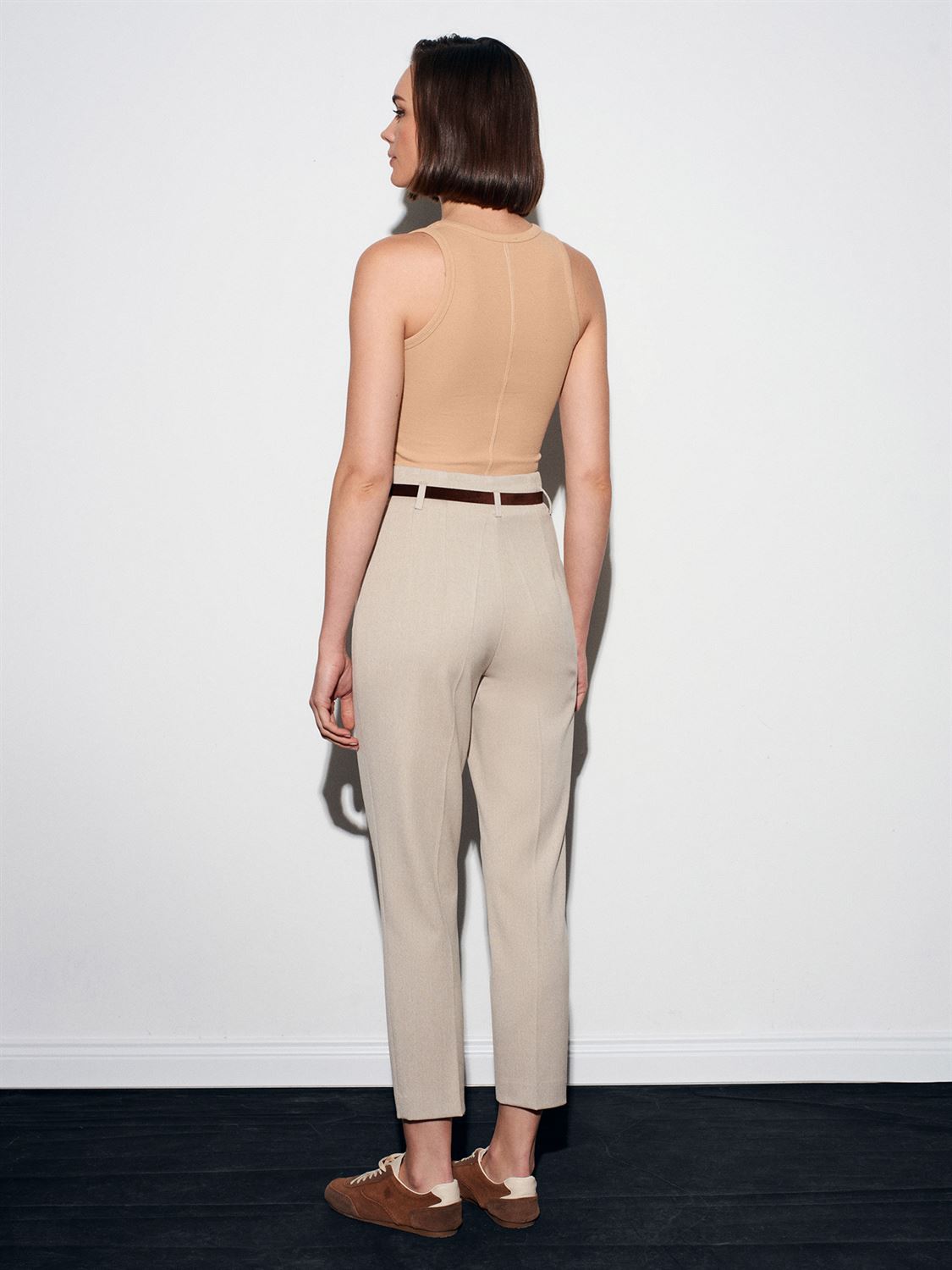 Skinny Classic Trousers with Belt