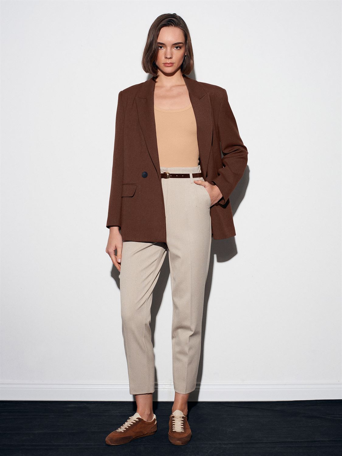 Skinny Classic Trousers with Belt