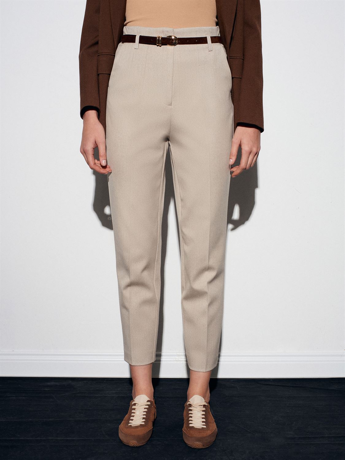 Skinny Classic Trousers with Belt