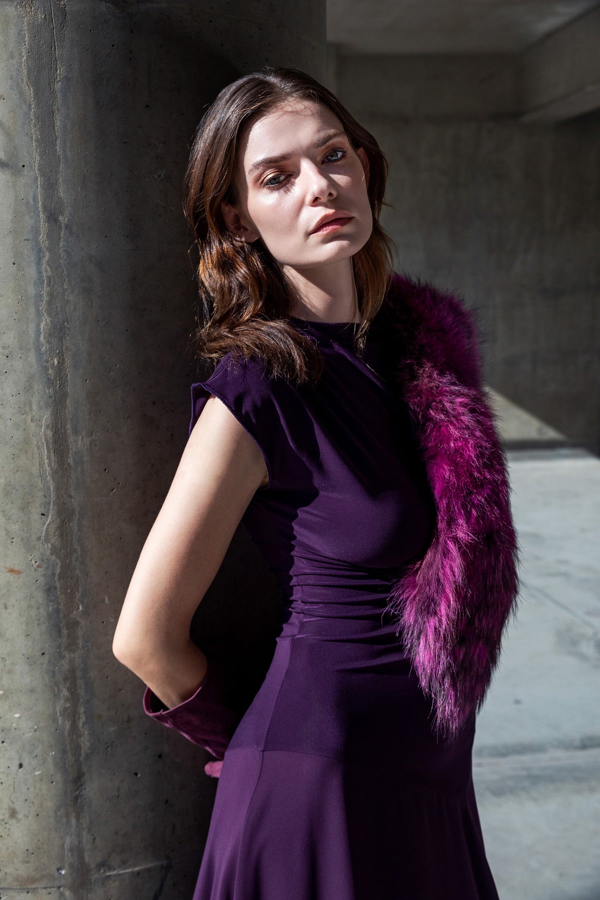 Midi Dress With Chiffon