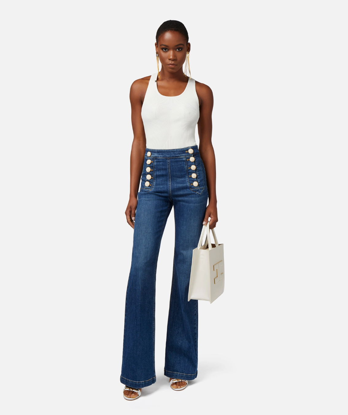 Denim Button Jeans