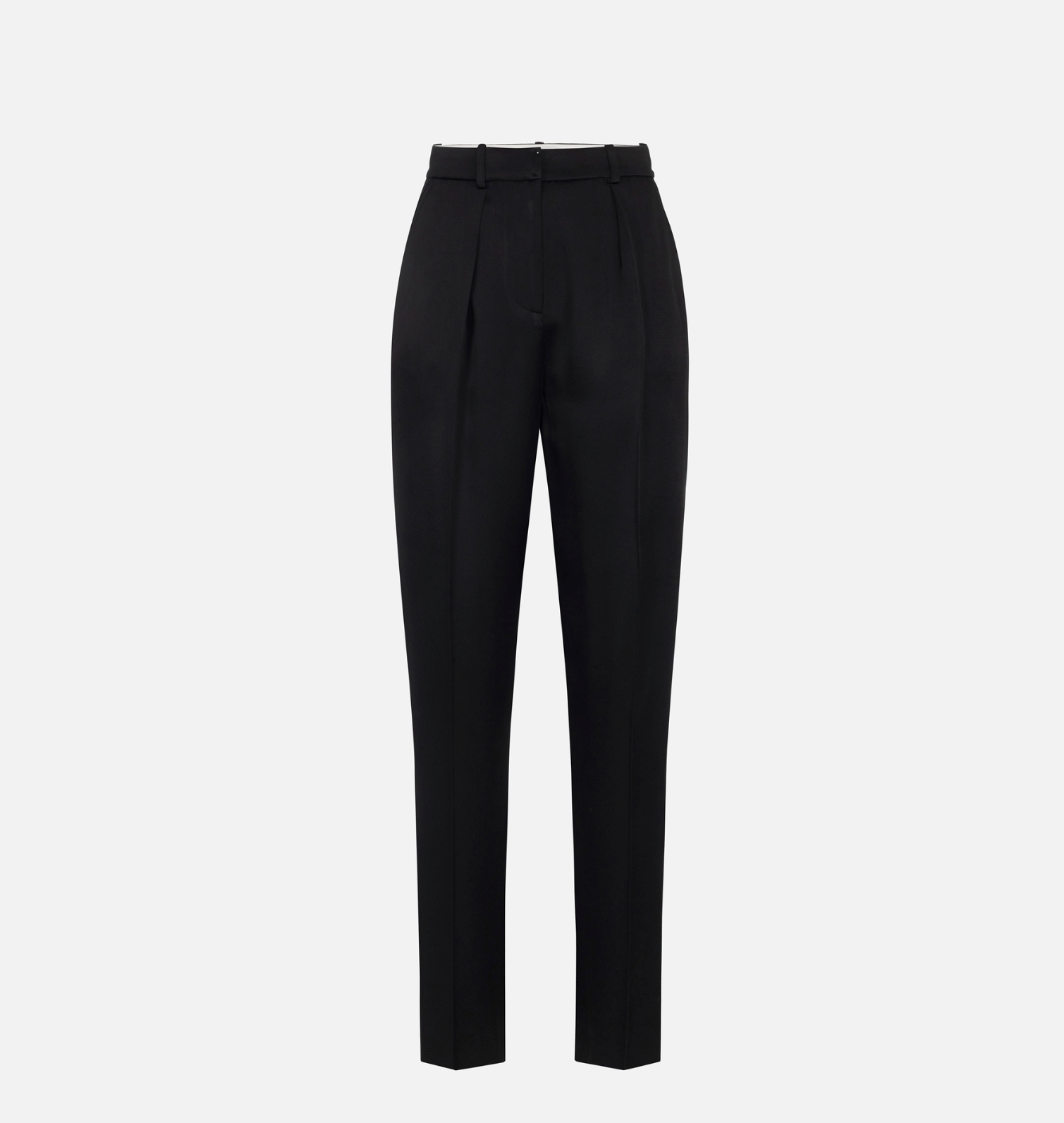 Straight enver satin trousers with satin bands