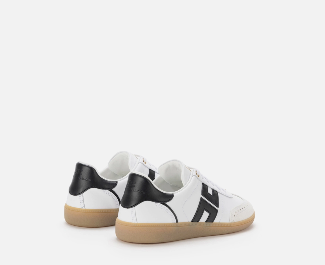 Shield leather sneakers
