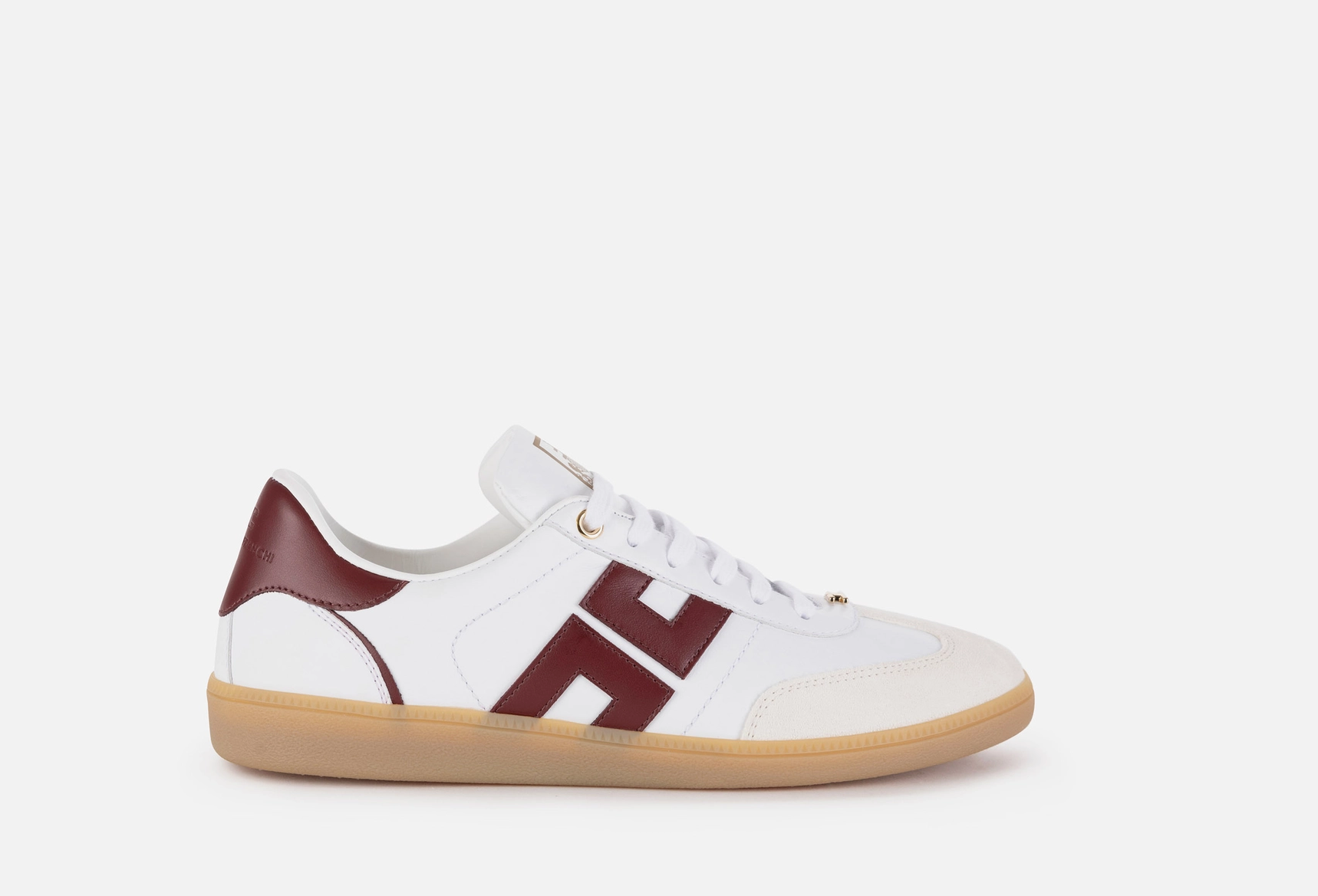 Shield leather sneakers