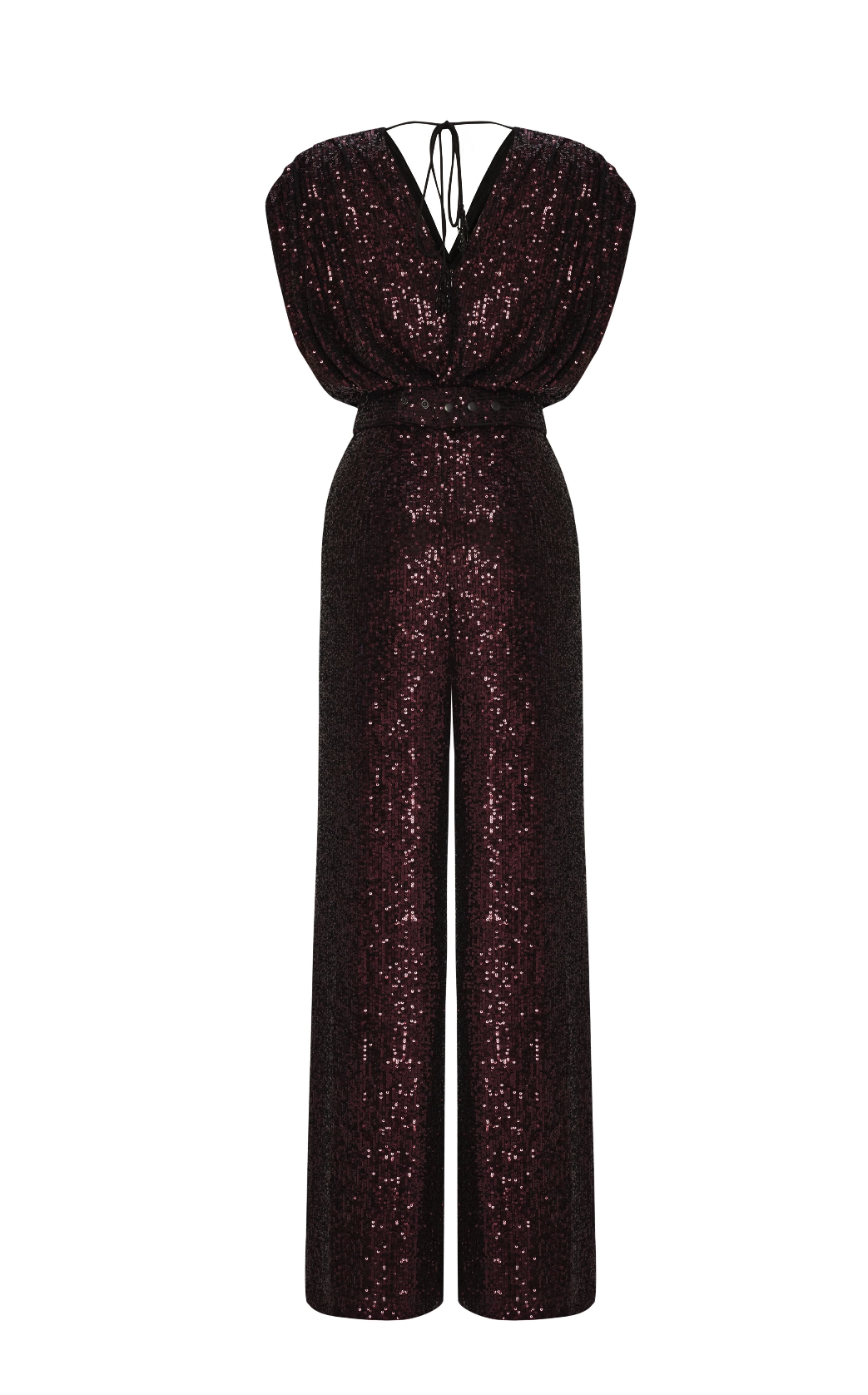 Burgandy Sequin Jumpsuit