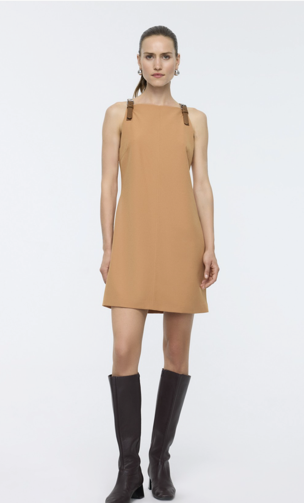 Mini Dress with Leather Buckles