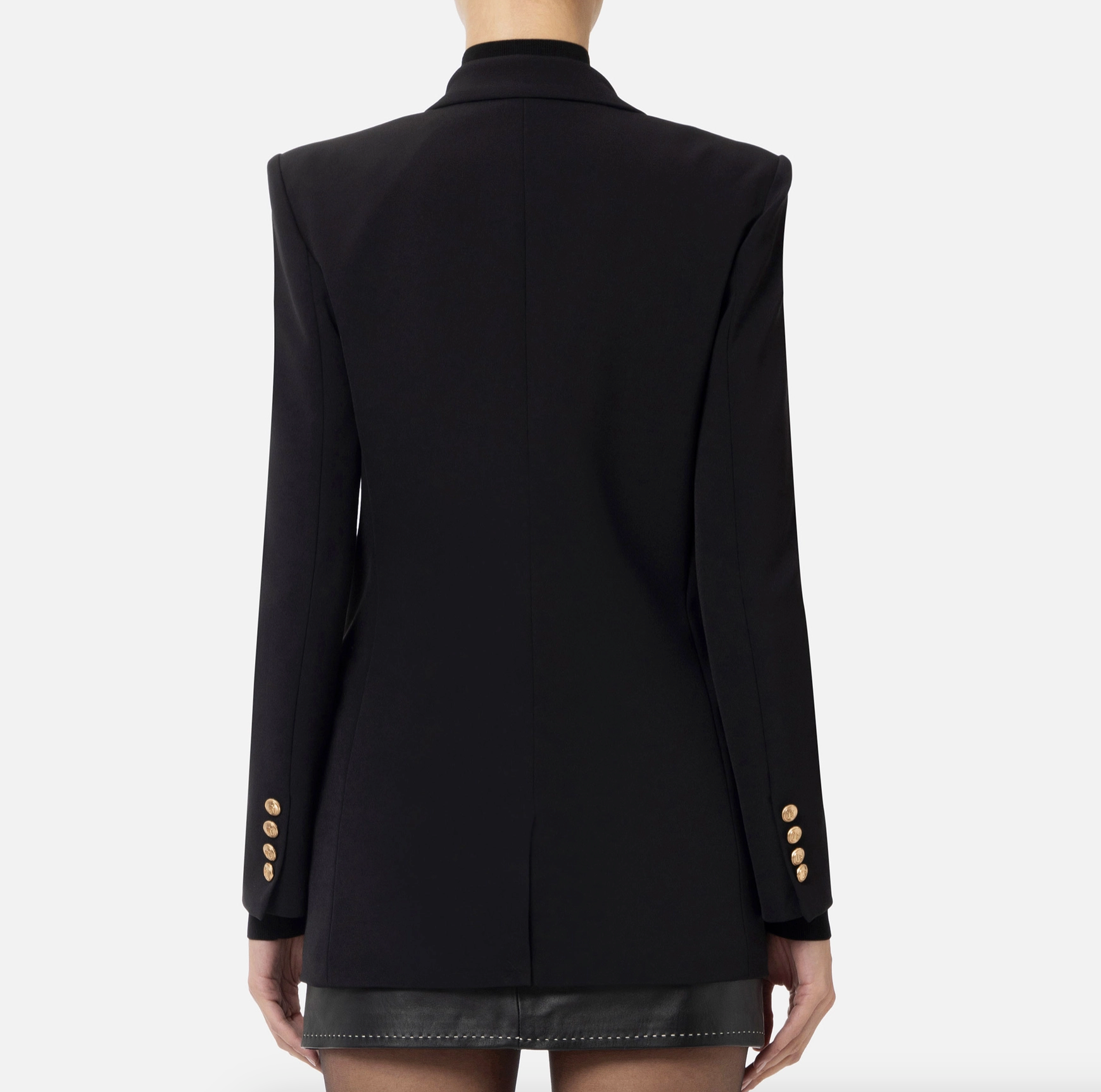 Crêpe jacket with golden buttons