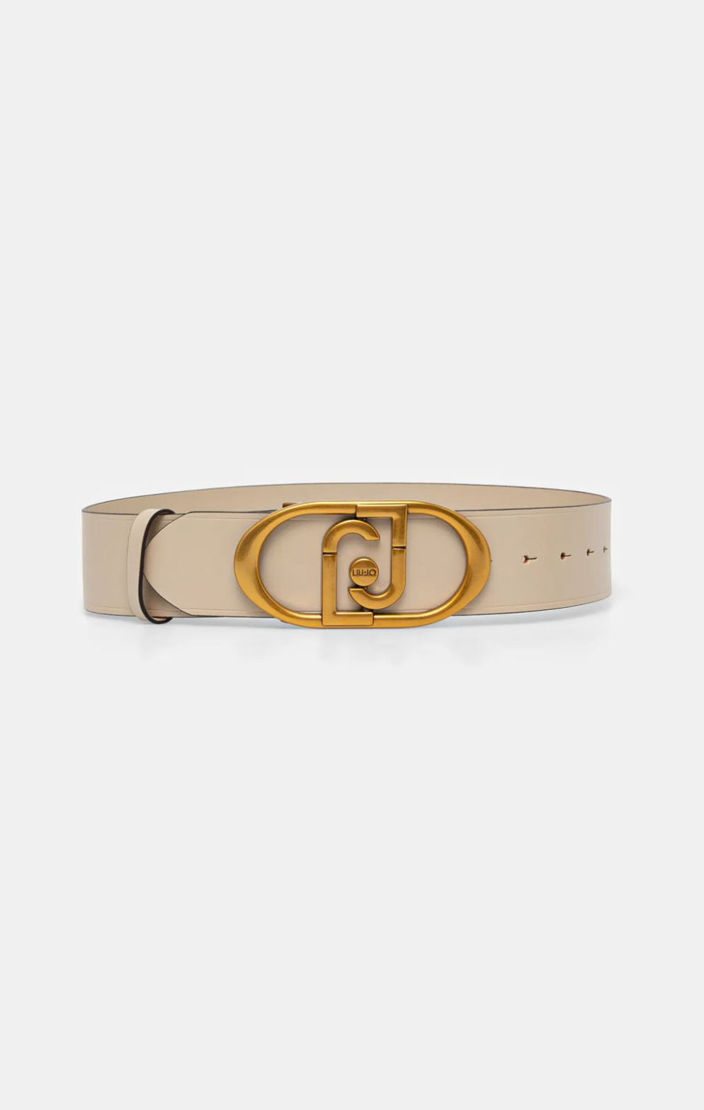 Cream Wide waist belt