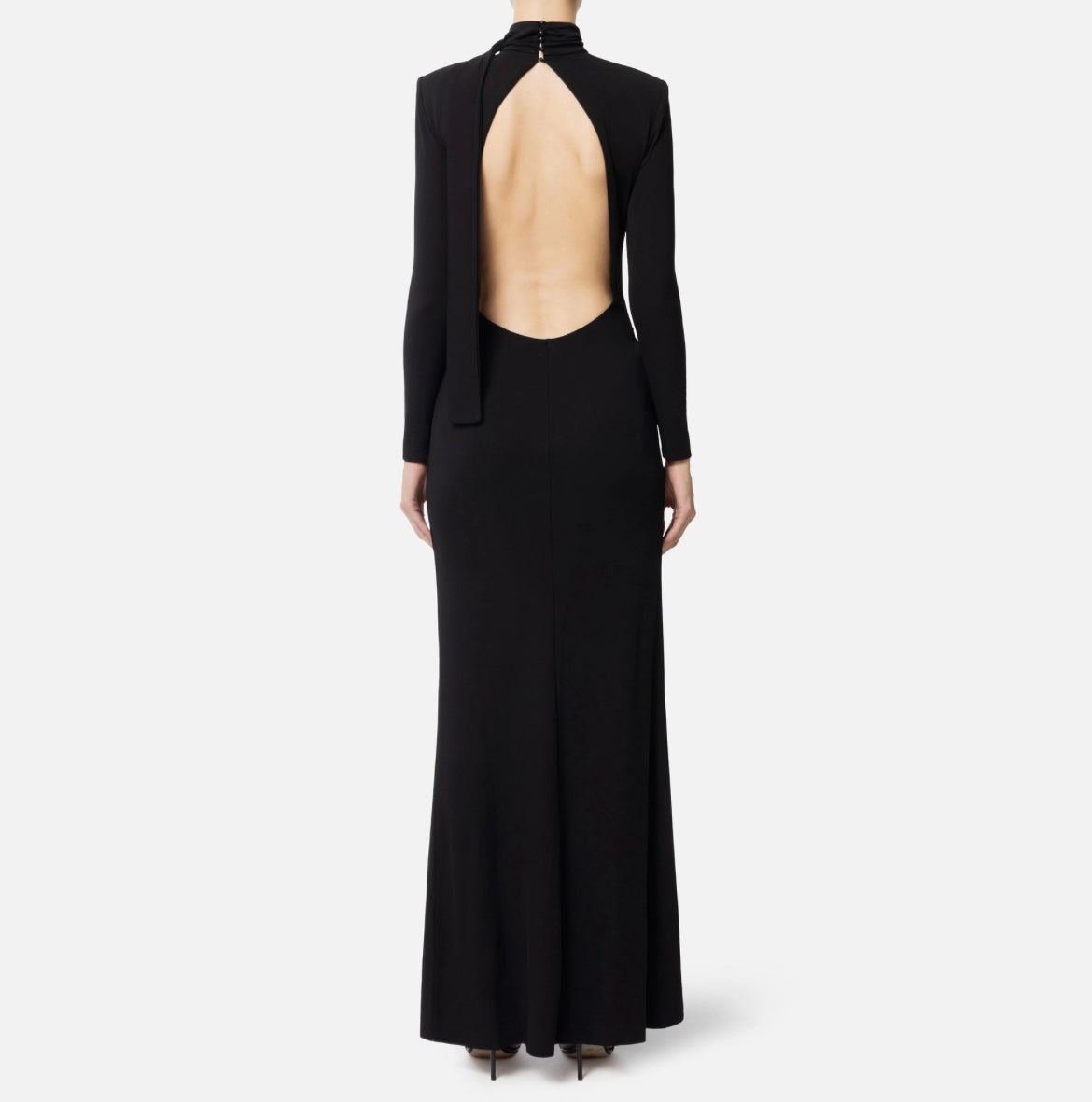 Red Carpet Sleeves dress with slit and knots