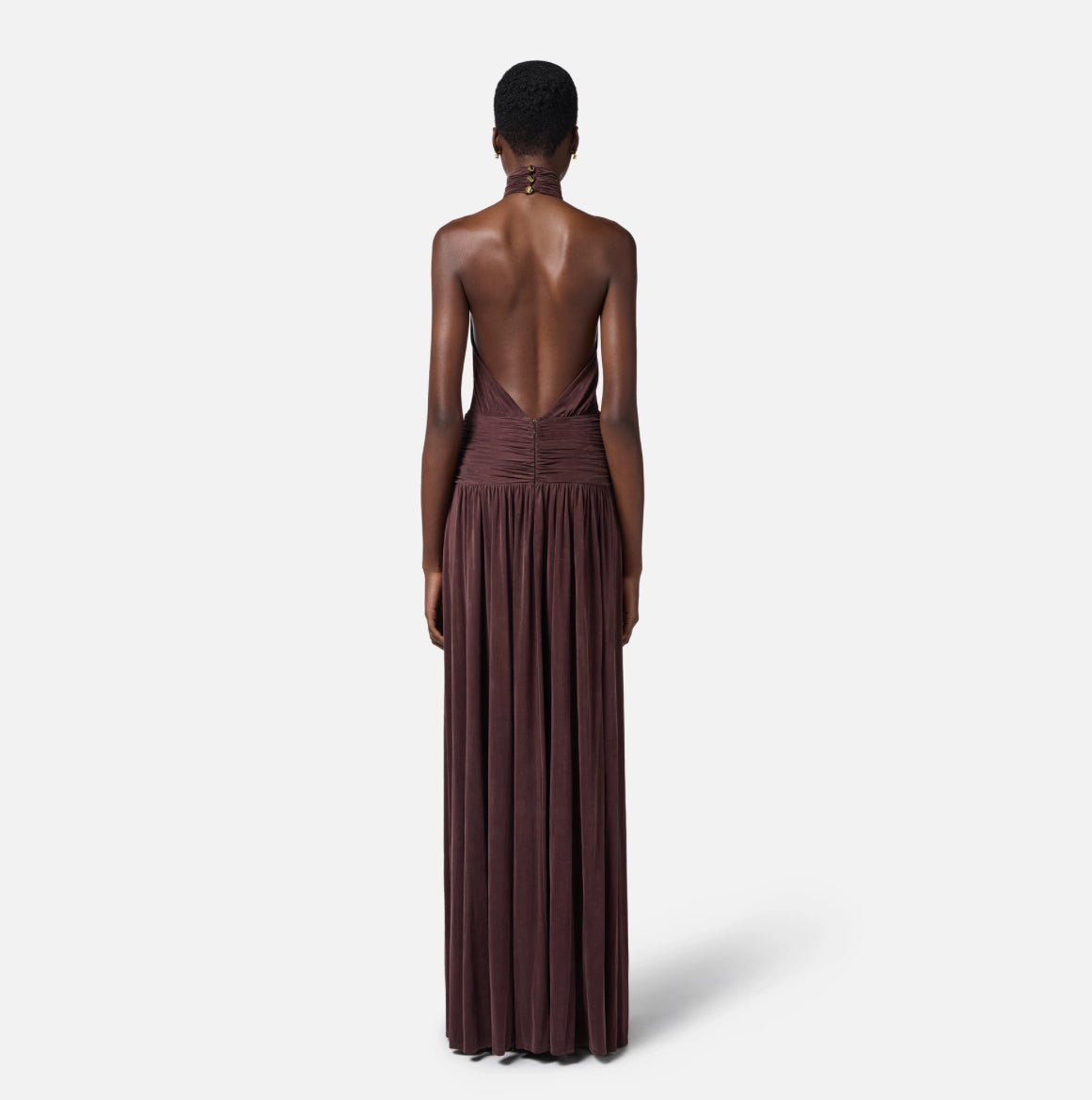 Red Carpet jersey dress with back neckline