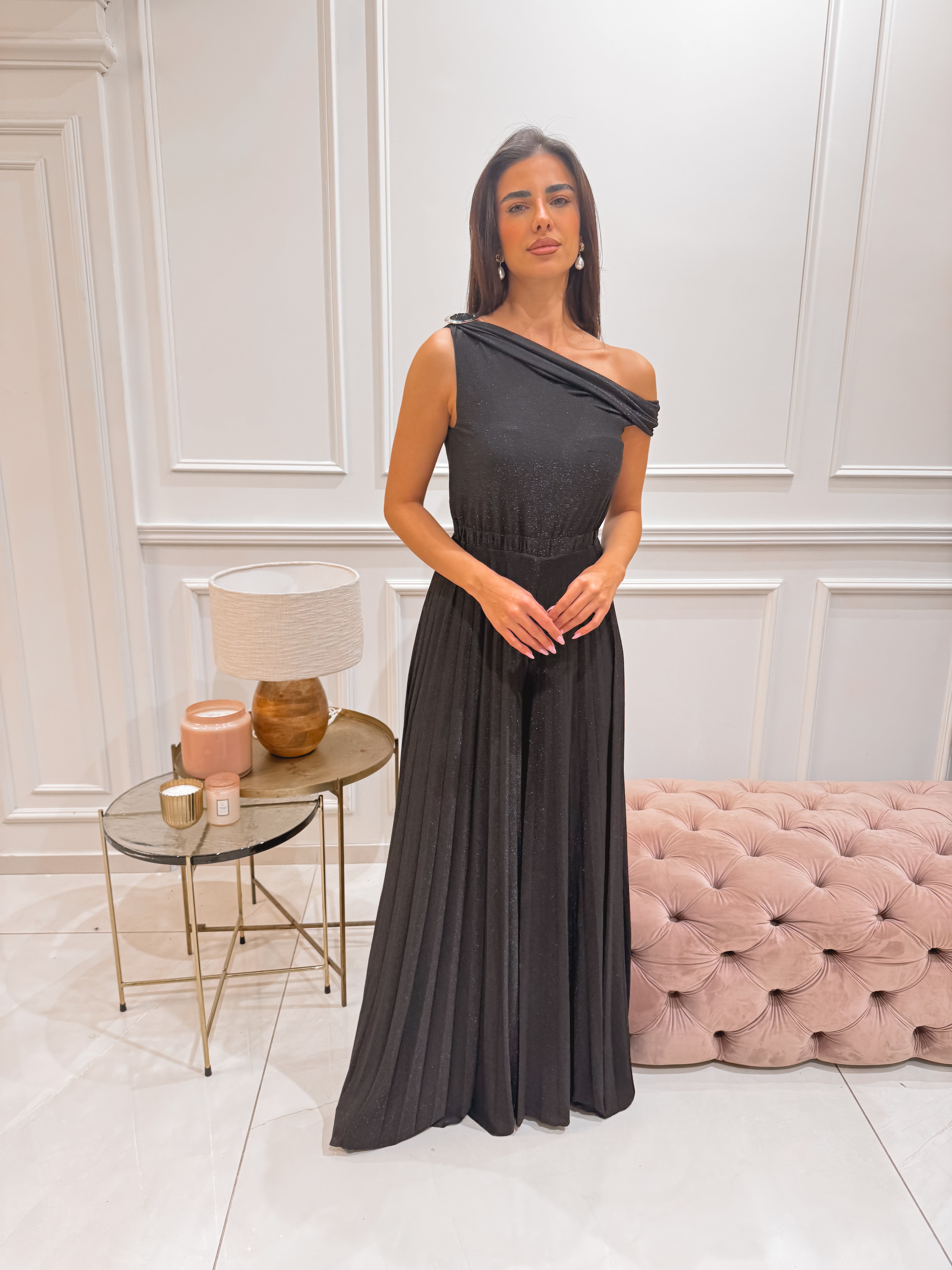 one-shoulder jumpsuit
