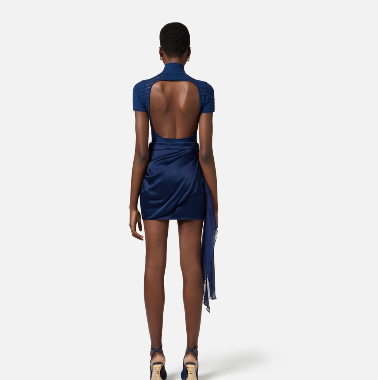 Bodysuit in open-knit fabric