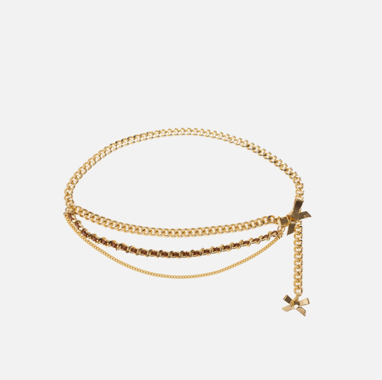 Chain belt with bows