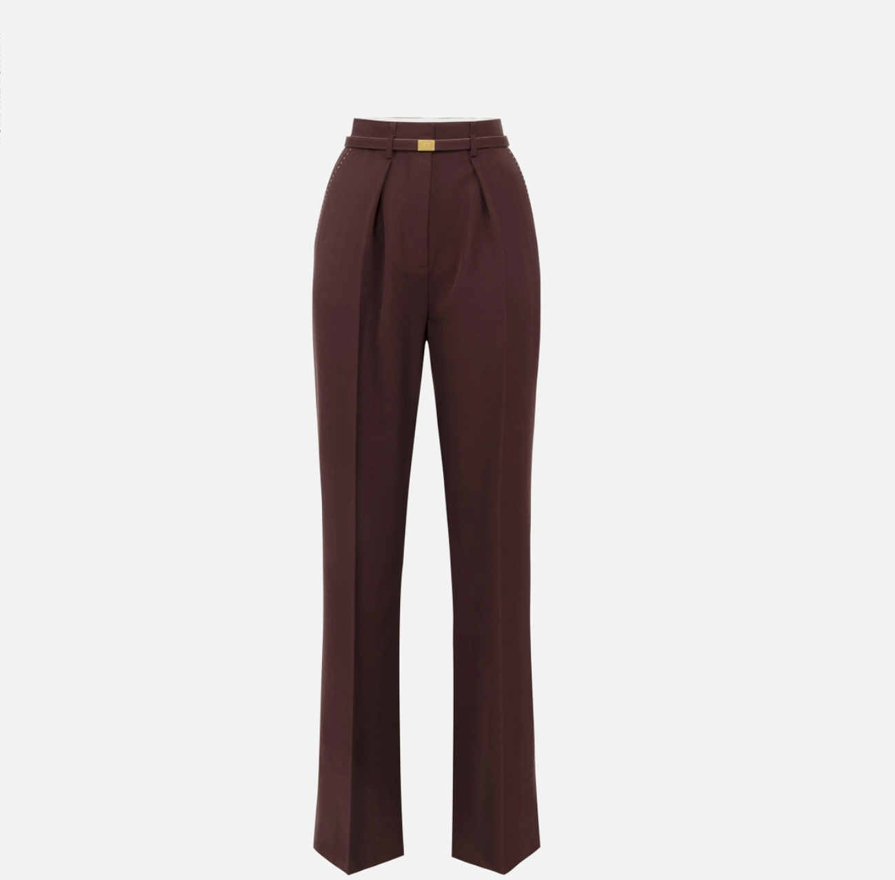 Cool wool trousers with contrasting topstitching
