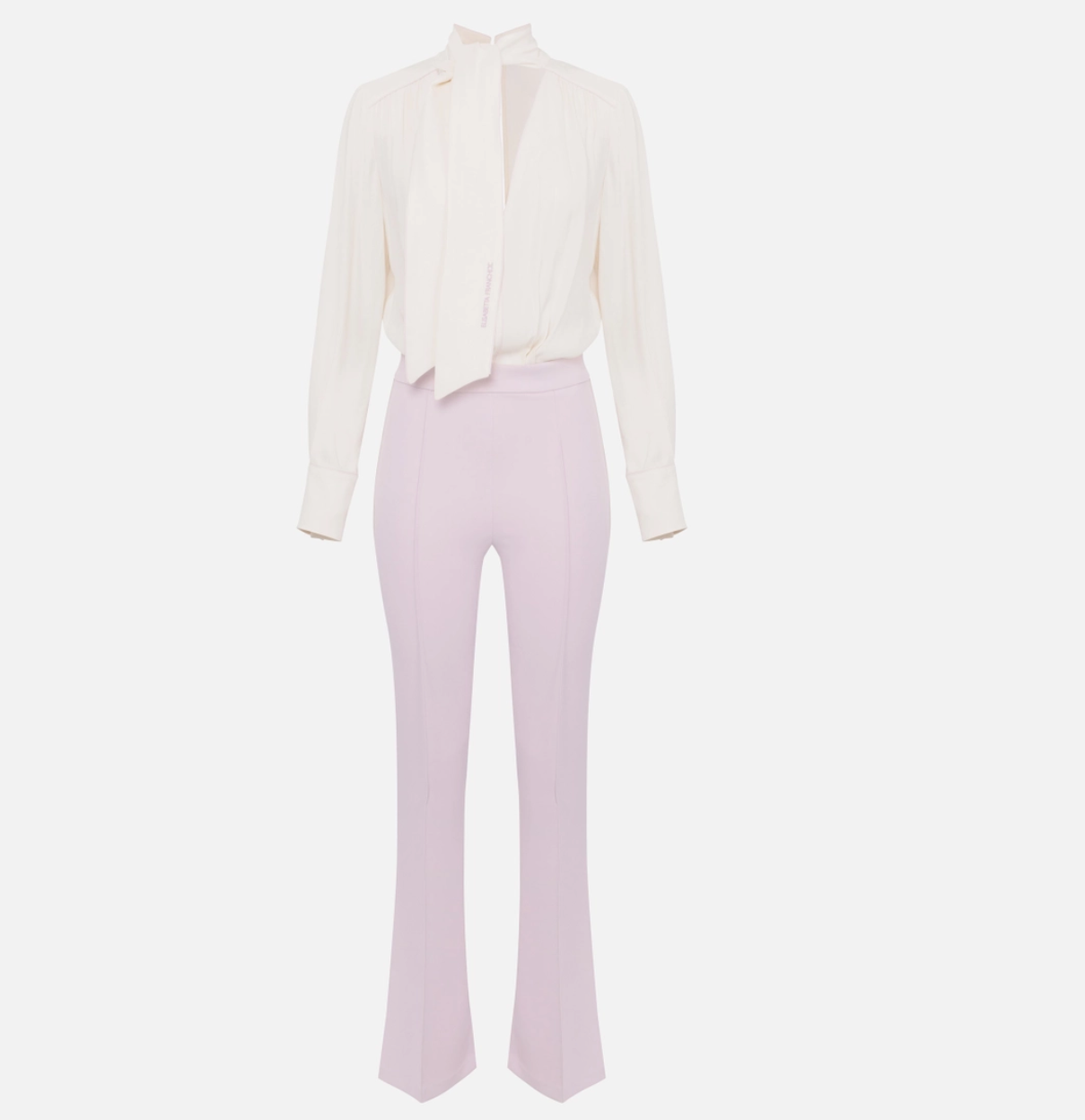 Jumpsuit in georgette and crêpe fabrics with piping