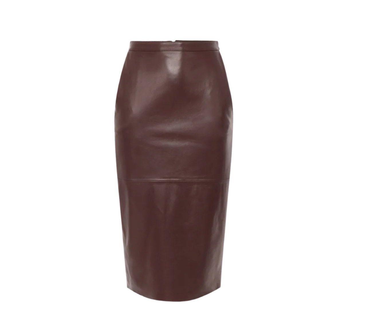 Leather longuette skirt