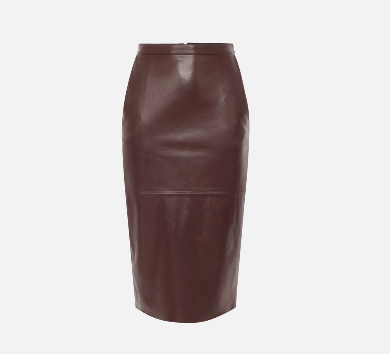 Leather longuette skirt