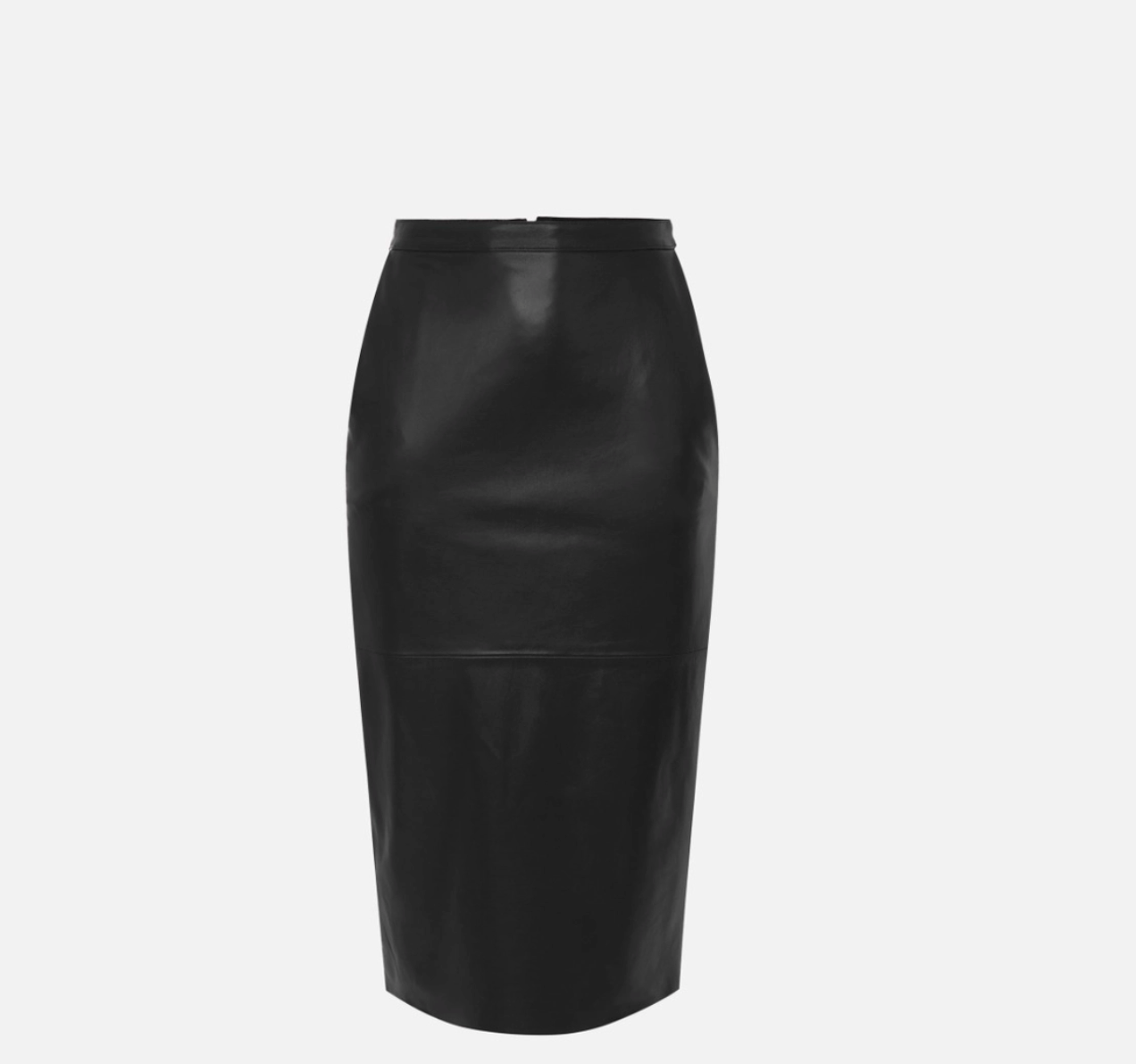 Leather longuette skirt
