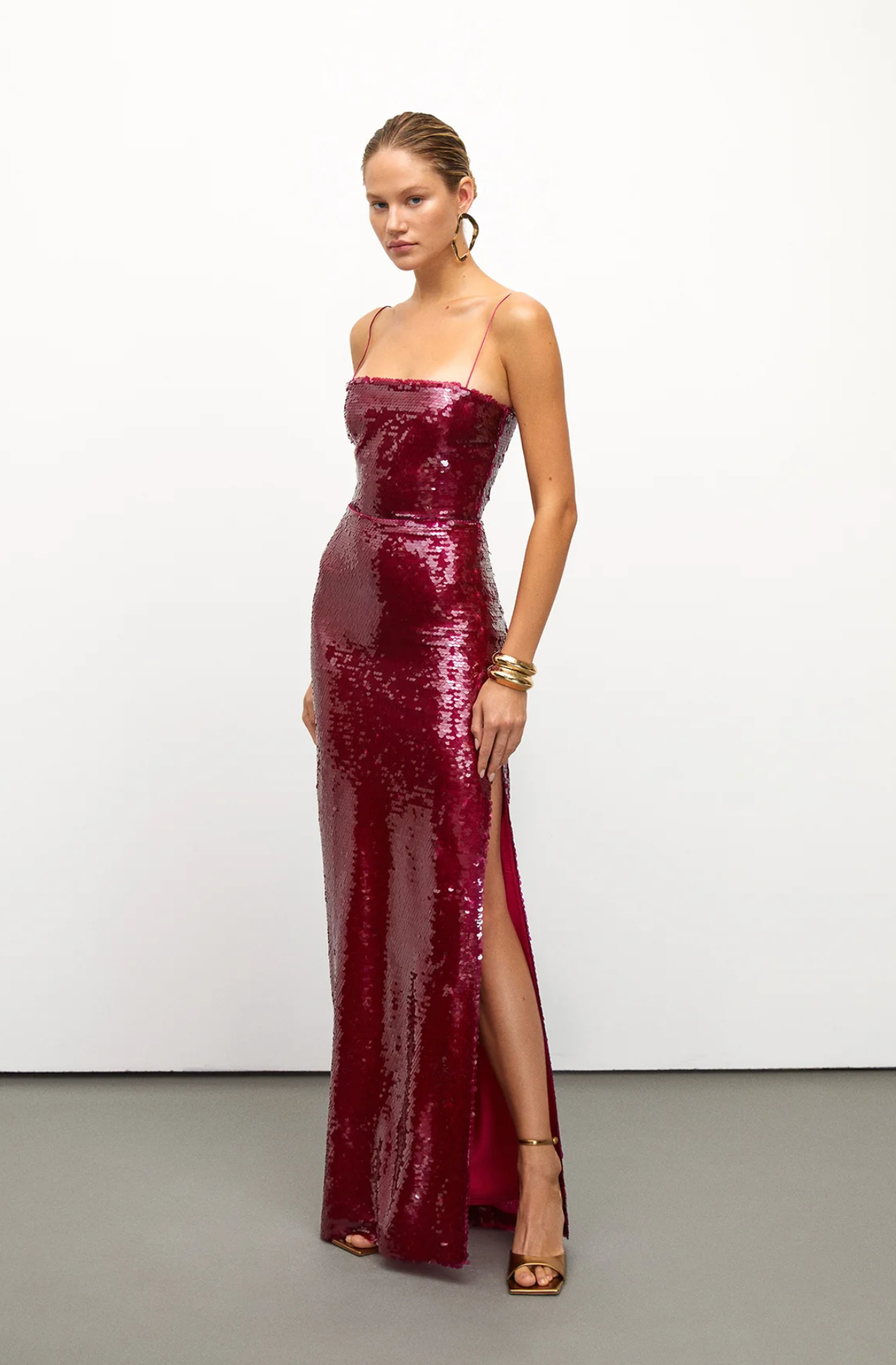 sequined maxi dress