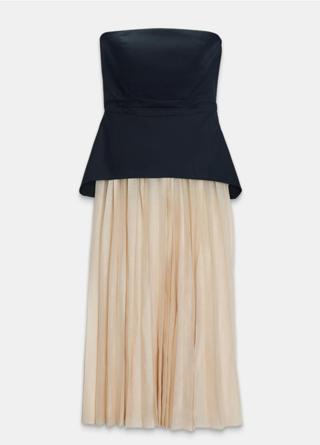 matching textured strapless dress