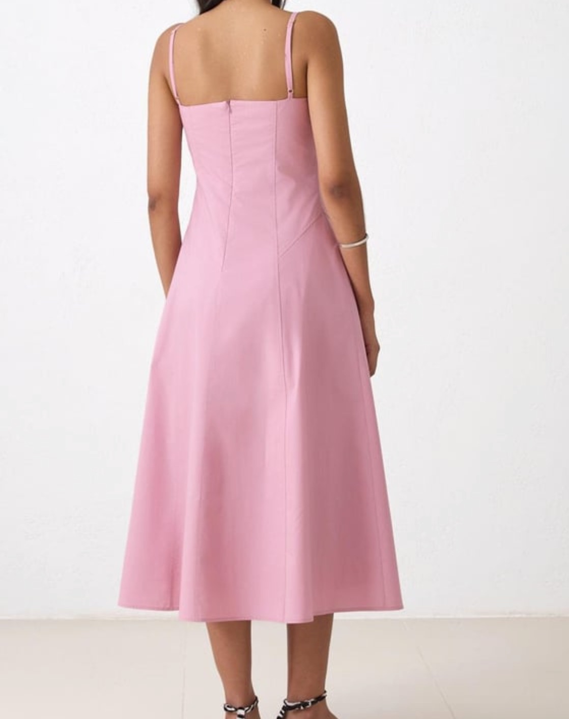 midi dress with bra detailed