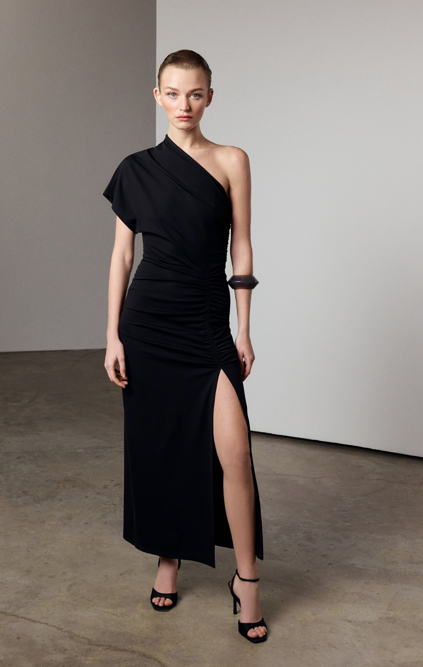 Asymmetric Draped Dress