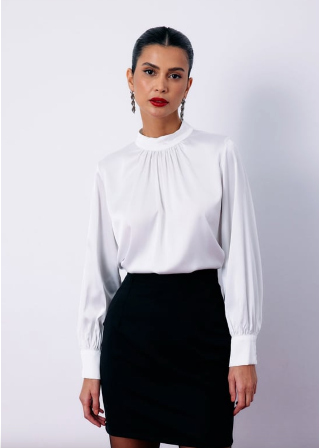 Collar Satin Blouse