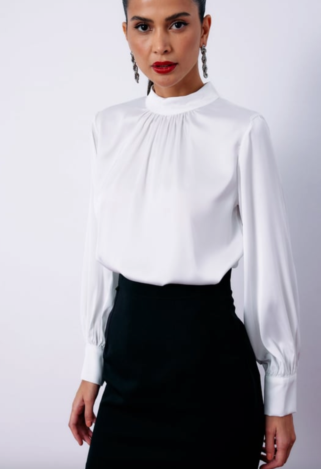 Collar Satin Blouse