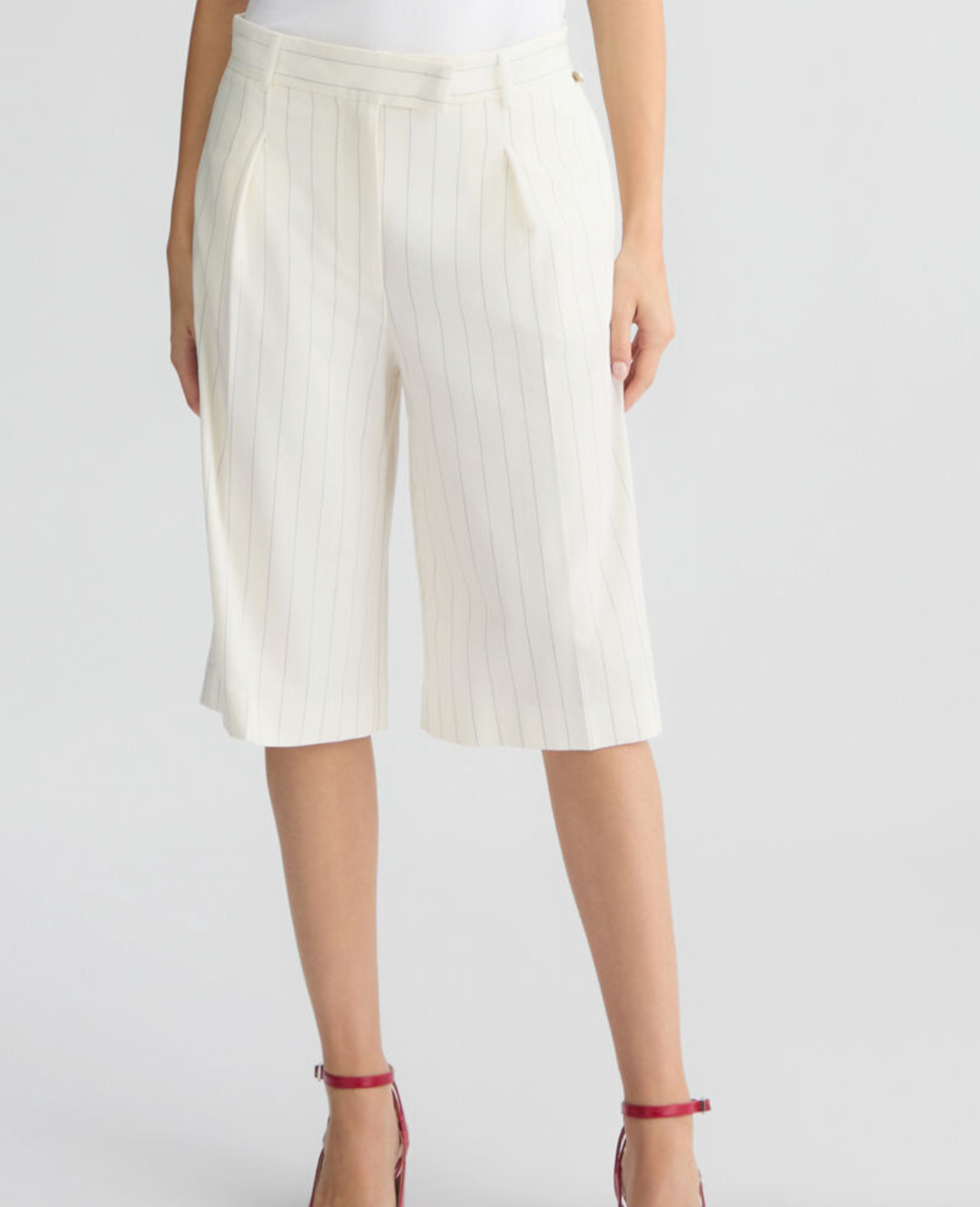 Striped Bermuda shorts