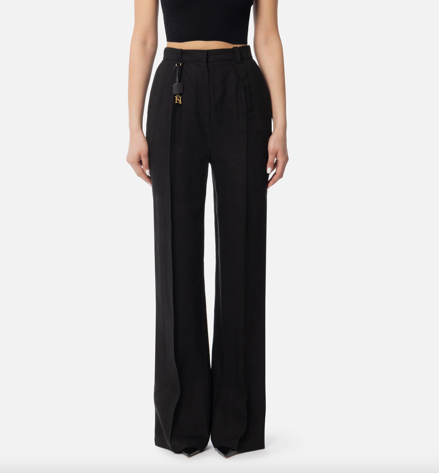 Linen Trousers with Darts