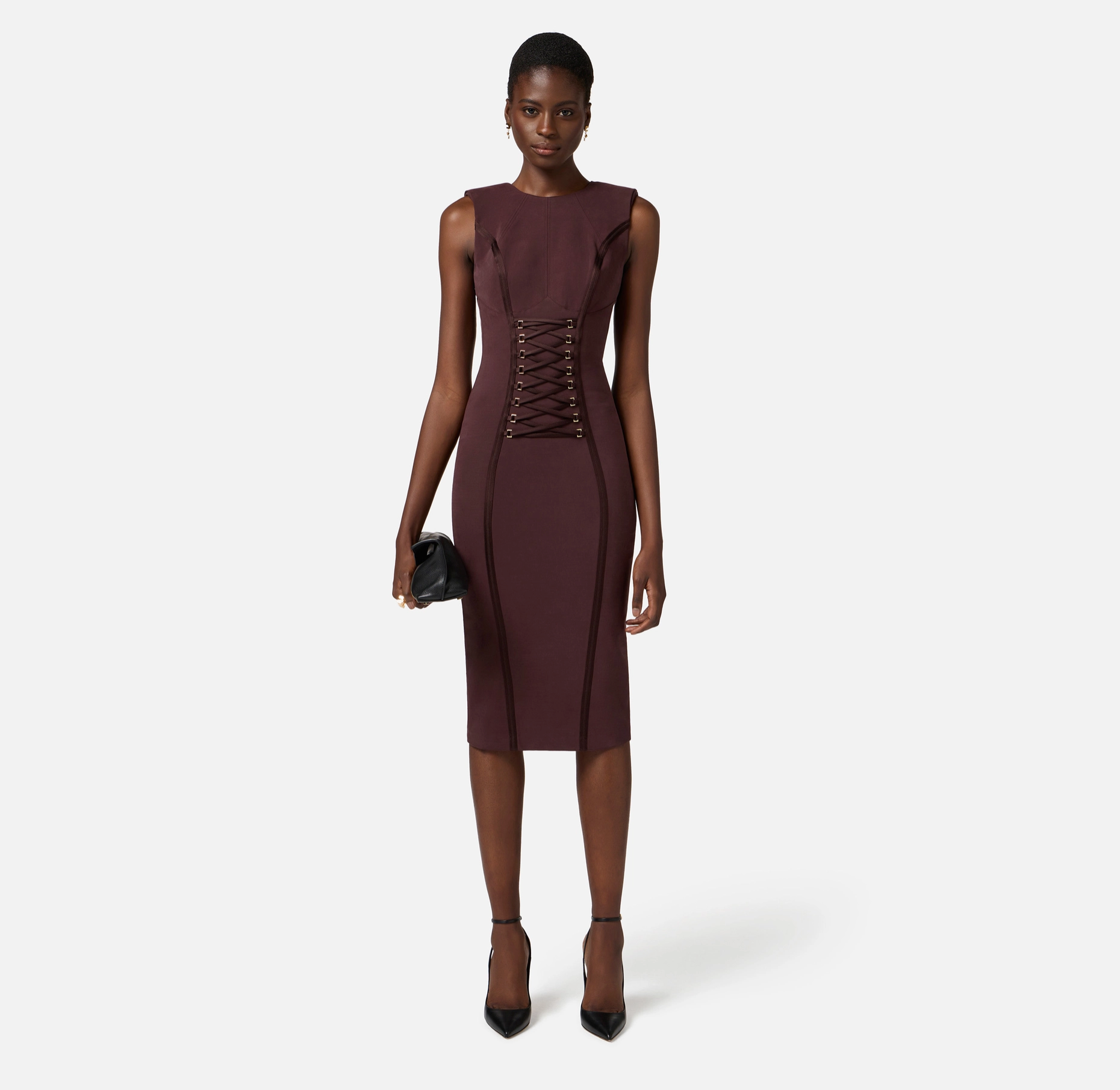 Dress with crossover laces