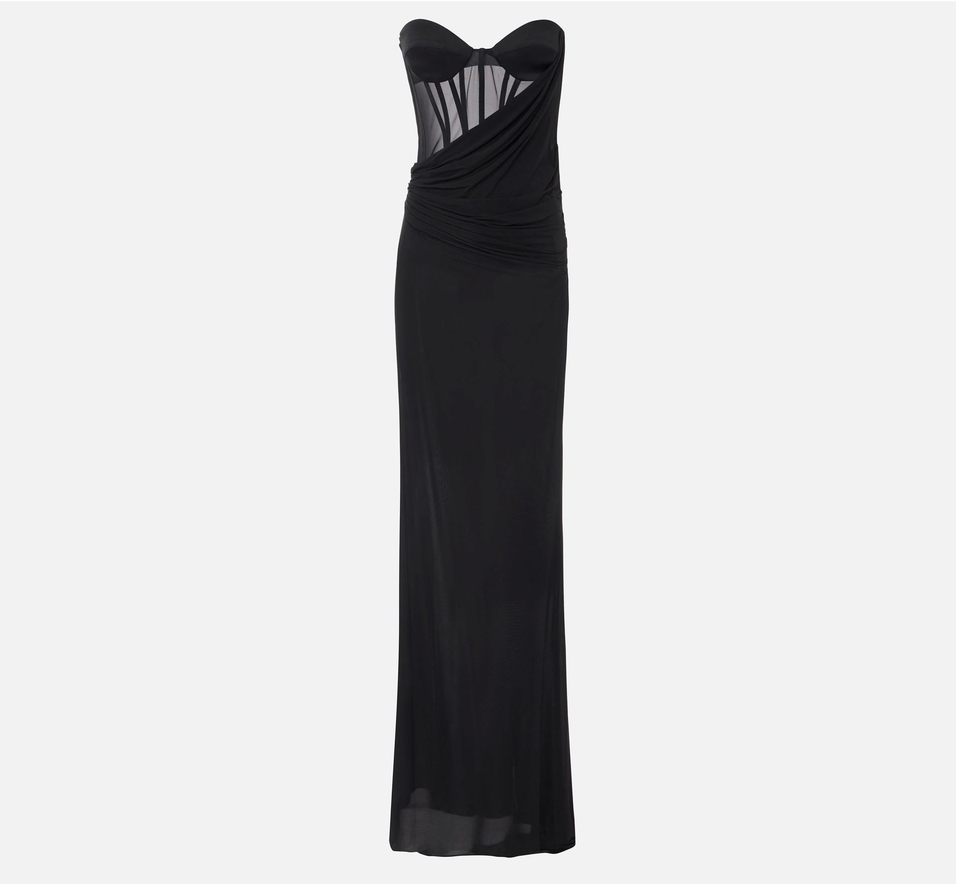 dress in organza and tulle fabric