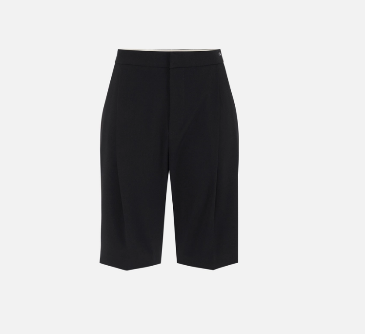 Lightweight crêpe fabric trousers