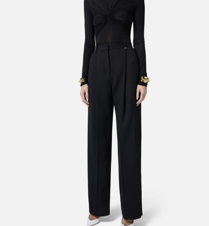 Lightweight cool wool trousers with darts